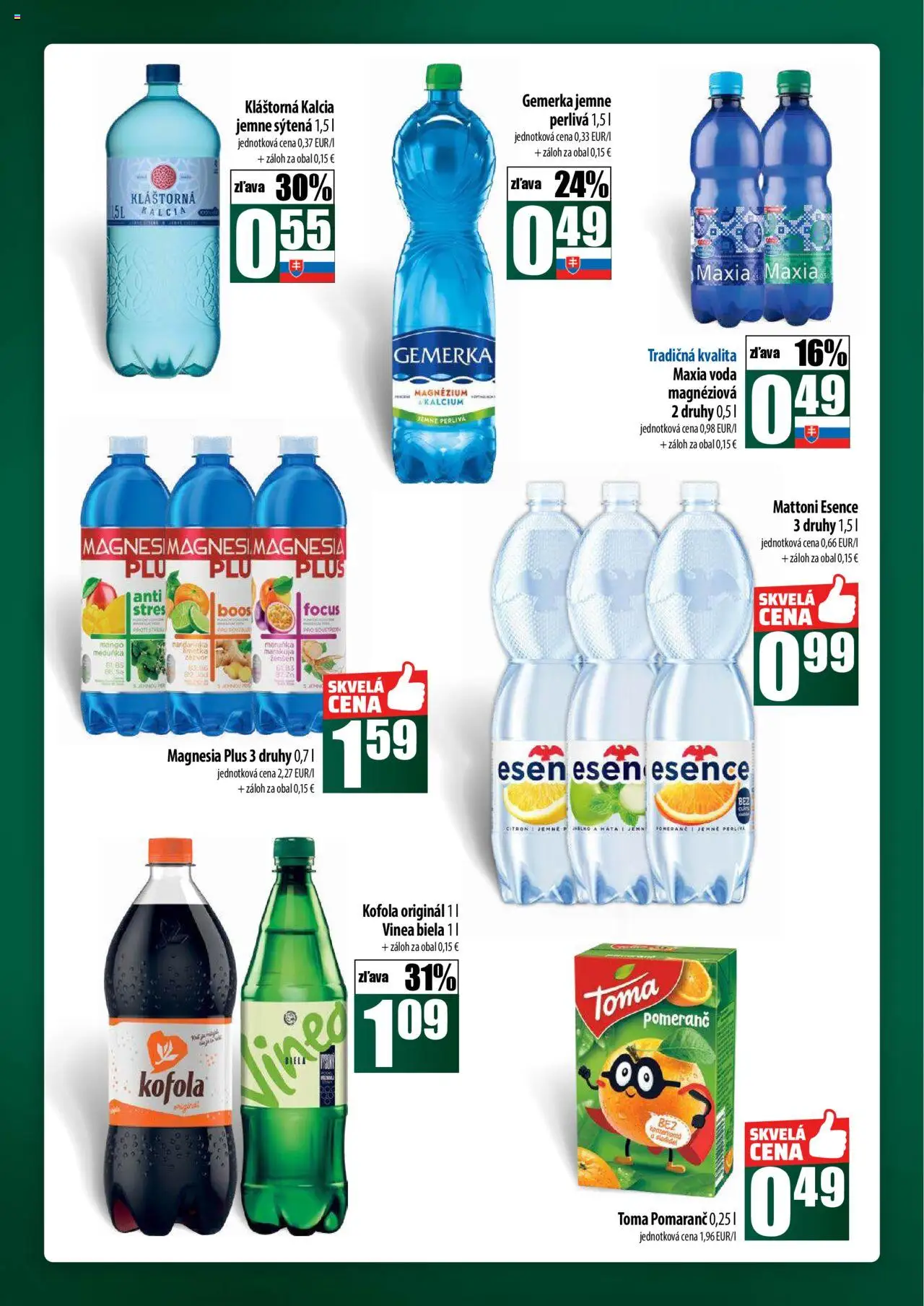 Nové COOP Jednota akcie – leták je platný od 02.10.2025 | Strana: 46 | Produkty: Zázvor, Kofola, Magnesia, Voda
