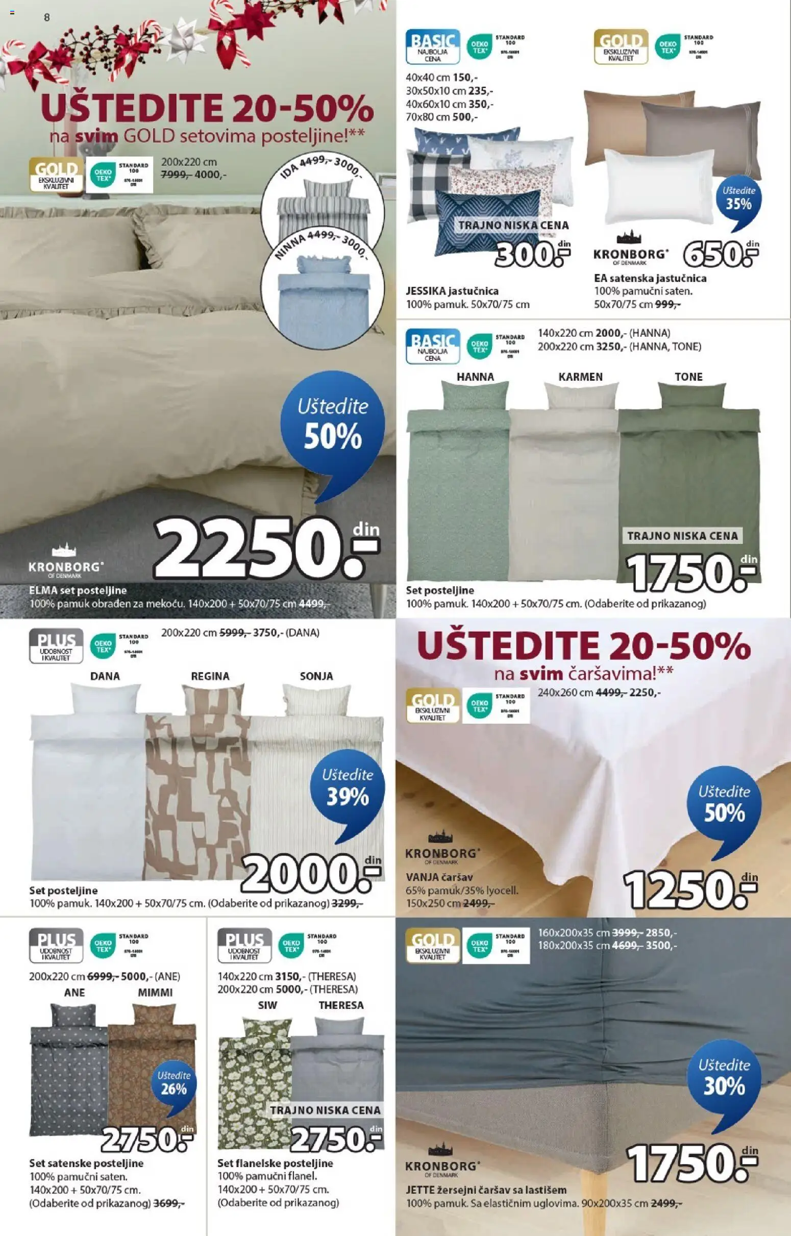 Jysk katalog - važi od 29.10.2025 | Strana: 8 | Proizvode: Posteljine