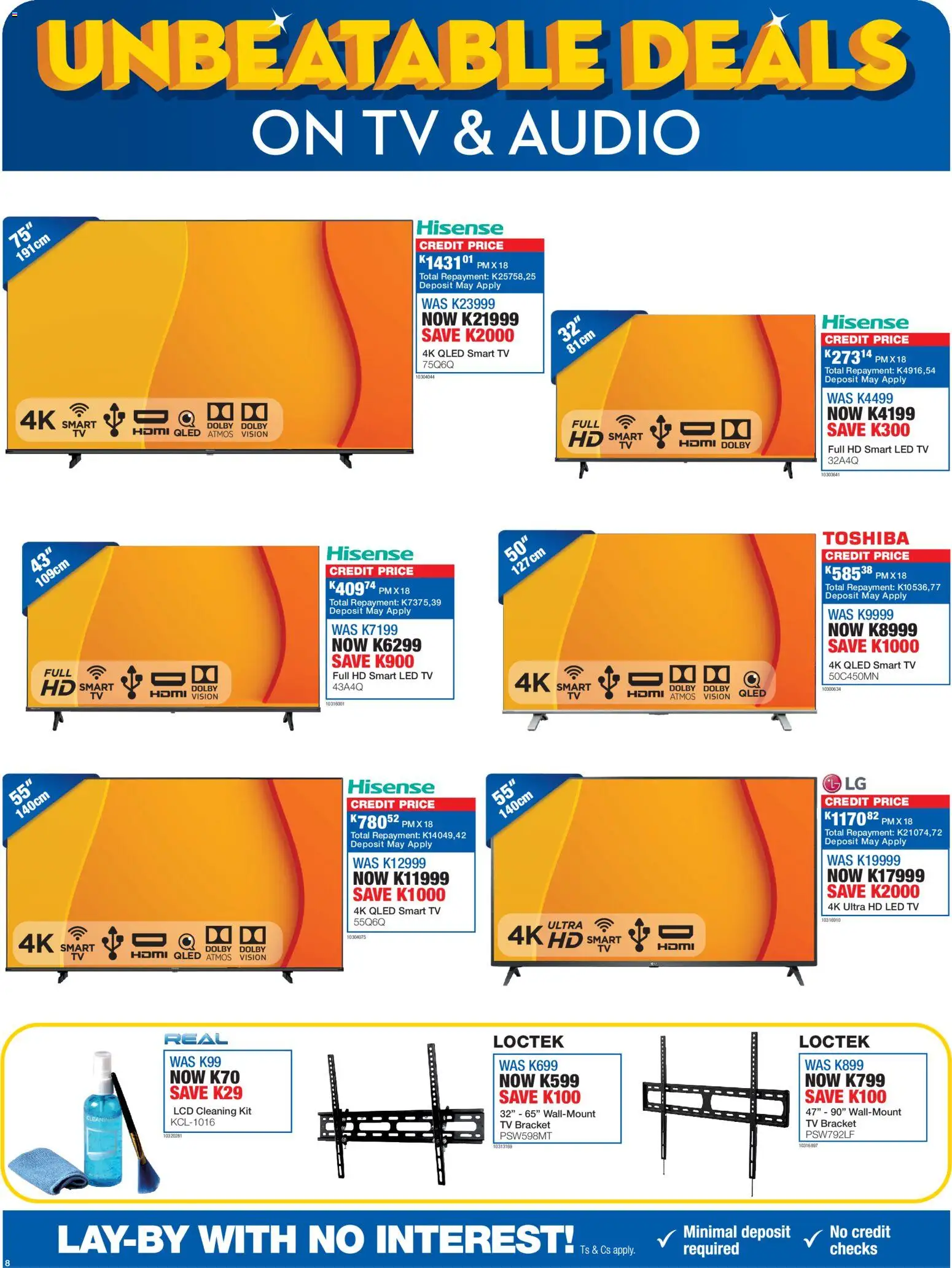 New OK Furniture catalogue – valid from 16.02.2026 | Page: 8 | Products: Audio, TV