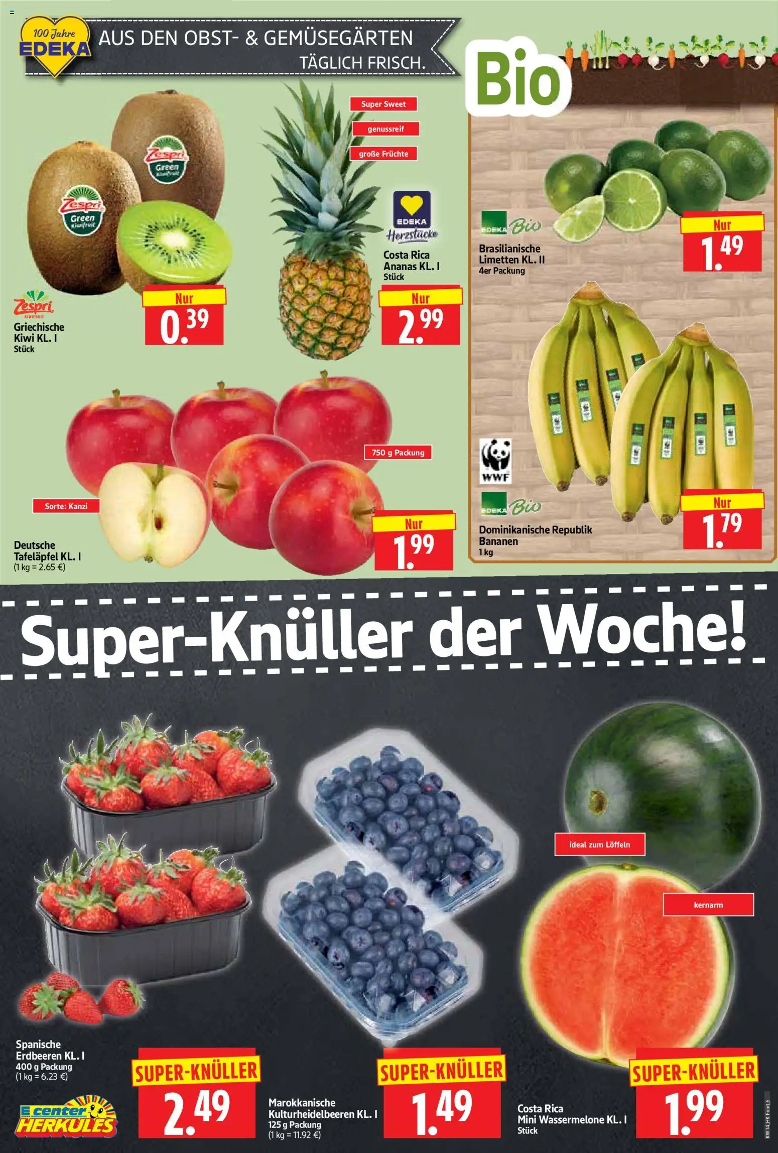 HERKULES Prospekt 	 – gültig ab 30.03.2026 | Seite: 6 | Produkte: Limetten, Ananas, Erdbeeren, Kiwi