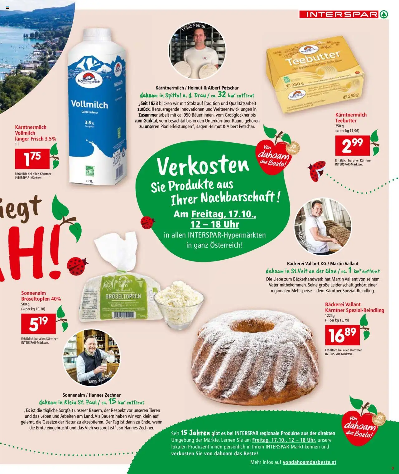 Interspar Flugblatt - Kaernten gültig ab 16.10.2025 | Seite: 10 | Produkte: Uhr, Bäckerei