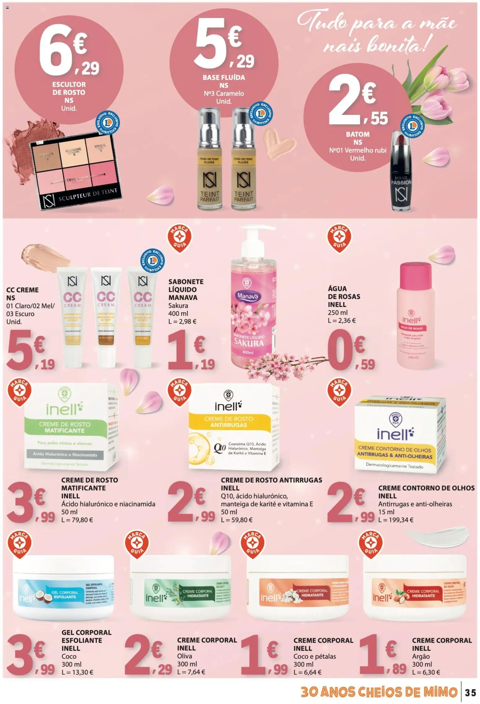 E.Leclerc folheto │ válido de 23.04.2026 | Página: 35 | Produtos: Batom, Sabonete líquido, Sabonete, Creme