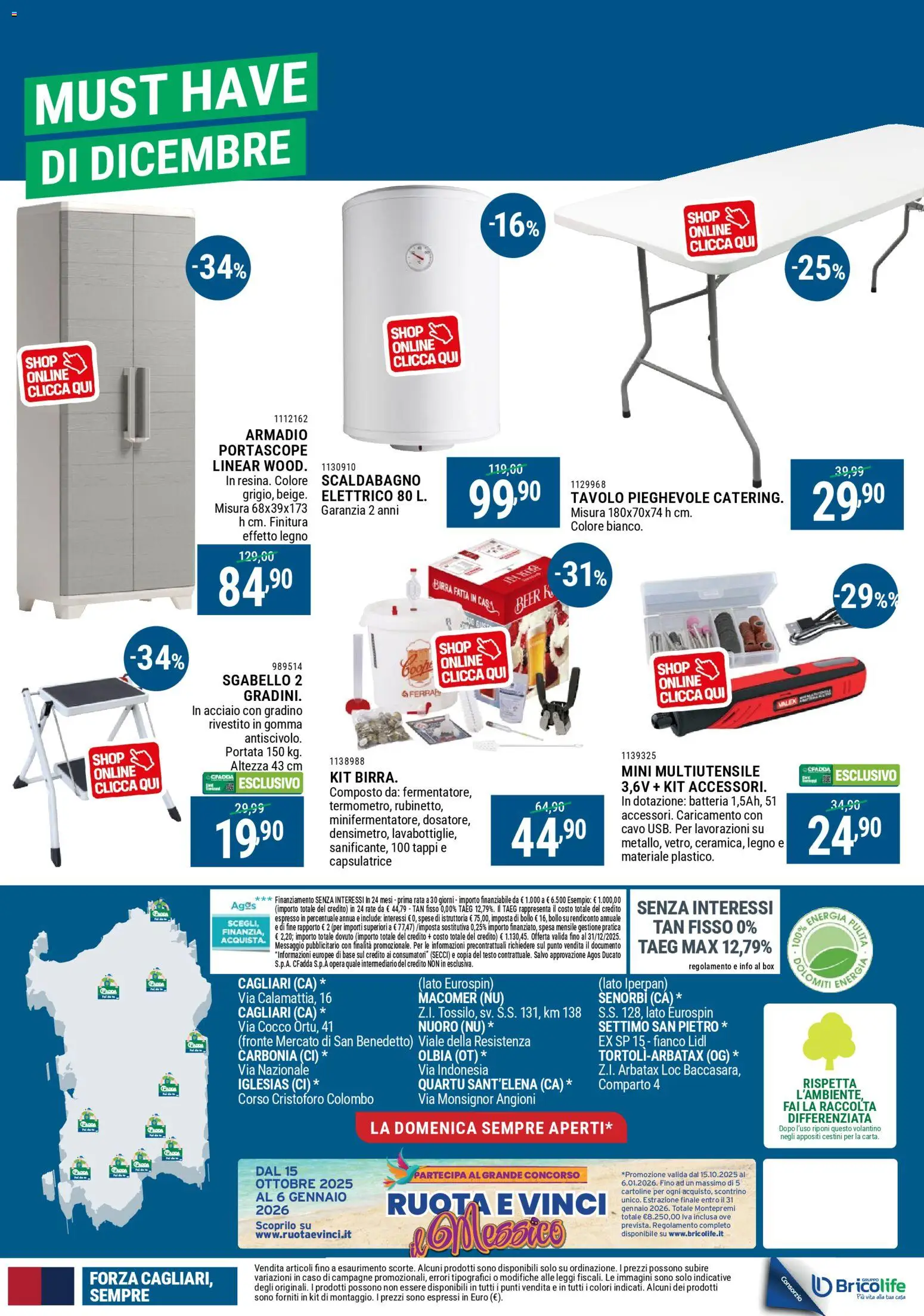 Volantino CFadda del 01.12.2025 | Pagina: 16 | Prodotti: Birra, Armadio, Tavolo, Batteria