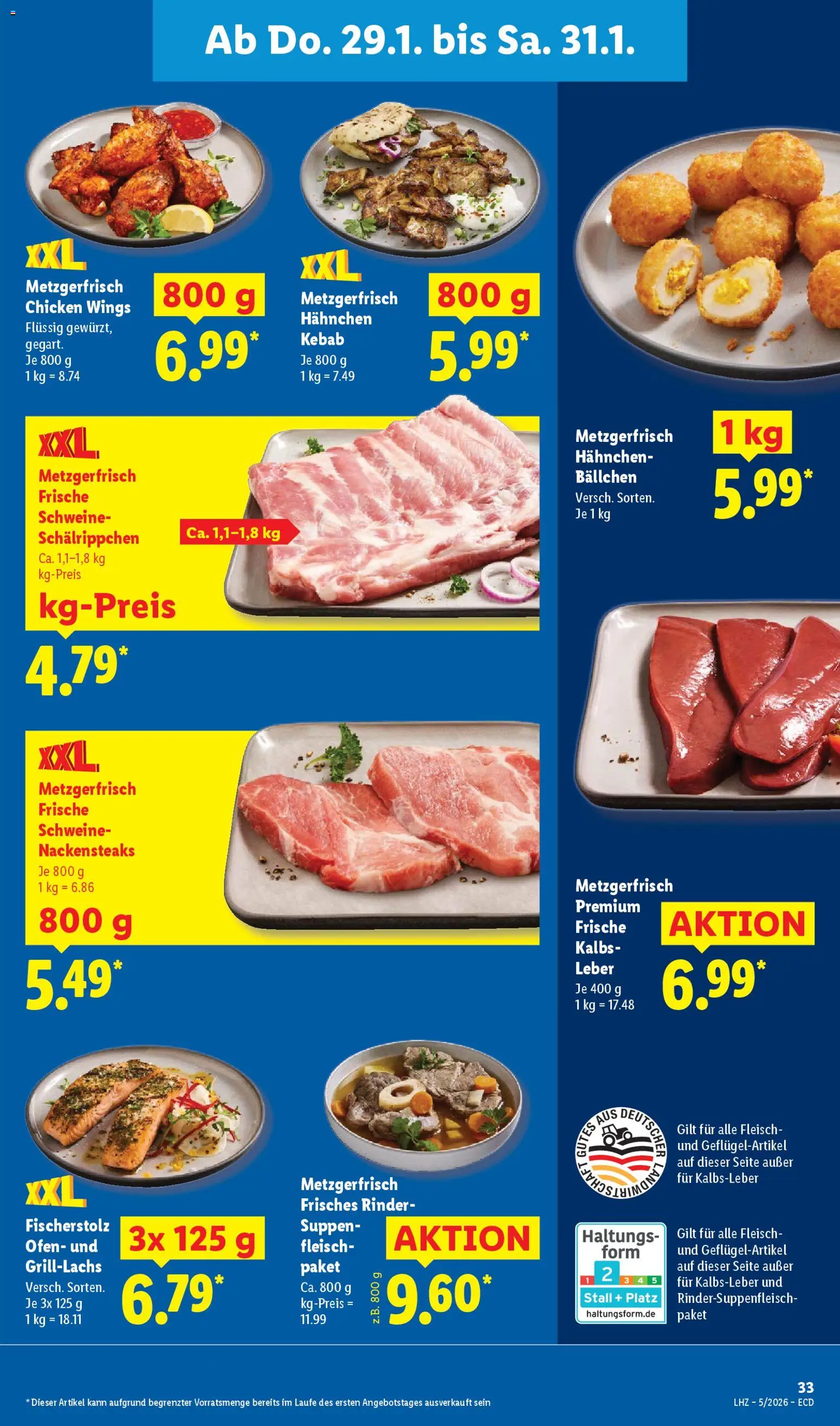 Lidl - Prospekt – gültig ab 26.01.2026 | Seite: 57 | Produkte: Nackensteaks, Ofen, Kalbsleber, Fleisch