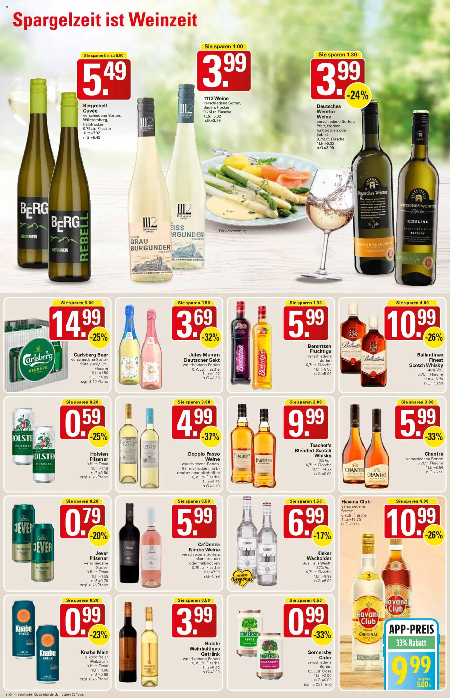 WEZ Prospekt 	 – gültig ab 27.04.2026 | Seite: 14 | Produkte: Havana club, Carlsberg, Chantré, Berentzen