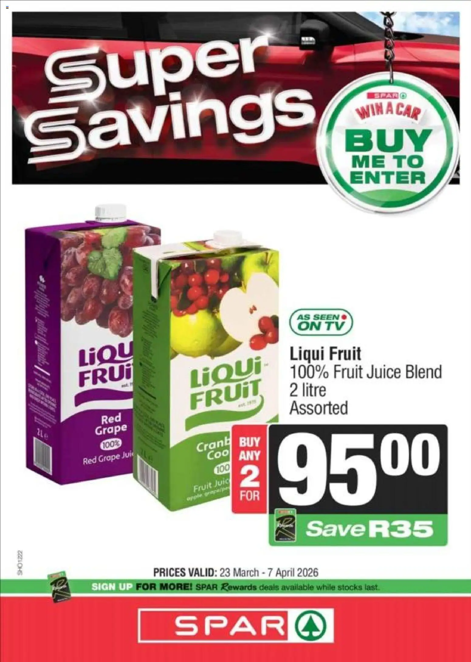 New KWIKSPAR catalogue – valid from 23.03.2026 | Page: 13 | Products: TV, Juice, Fruit