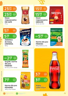 Pogląd oferty "Eurocash gazetka - Oferta Produktowa" - ważna od 05.03.2026 | Strona: 58 | Produkty: Nescafe, Pedigree, Karma dla psa, Kawa