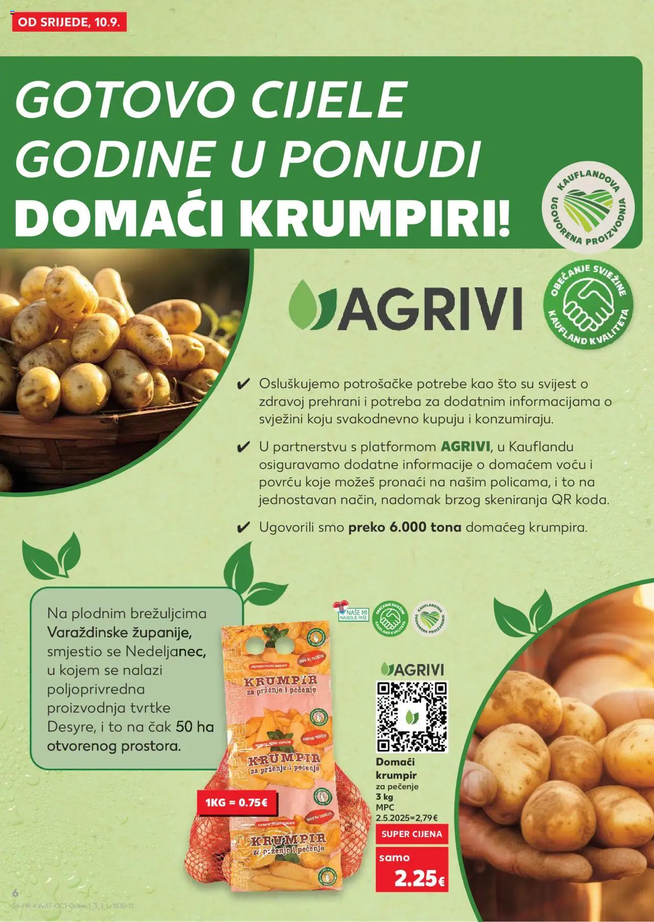 Kaufland katalog | vrijedi od 10.09.2025 | Stranica: 6 | Proizvodi: Krumpir