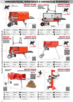 Hecht leták platný od 30.10.2025 | Strana: 40 | Produkty: Štiepačka na drevo, Štiepačka