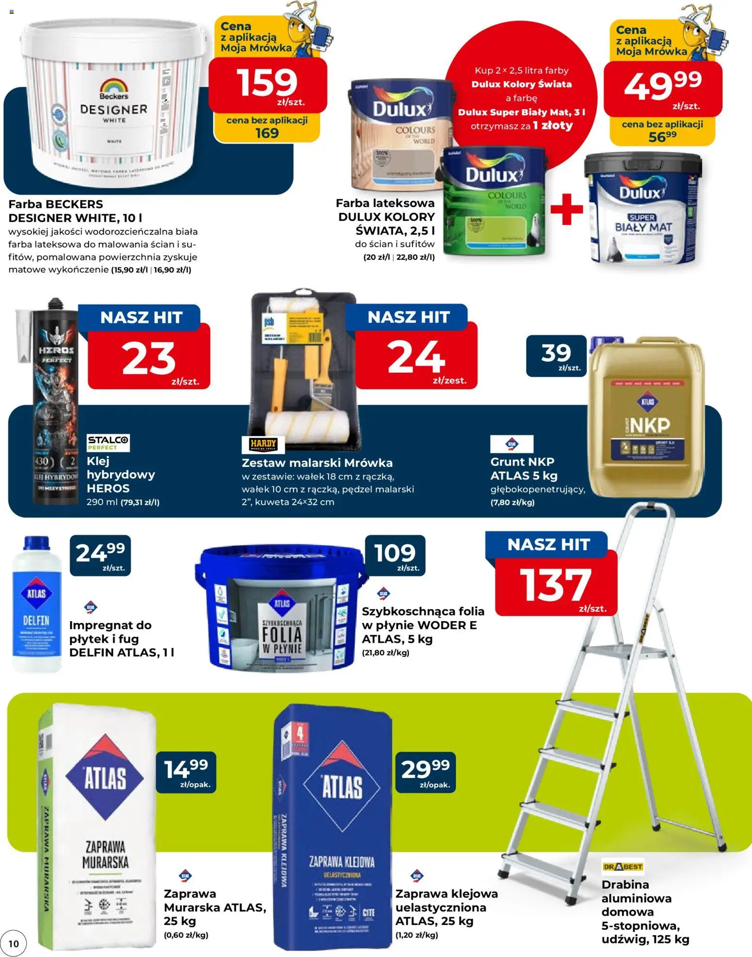 Mrówka gazetka - Elbląg od 09.04.2026 | Strona: 10 | Produkty: Pędzel, Drabina