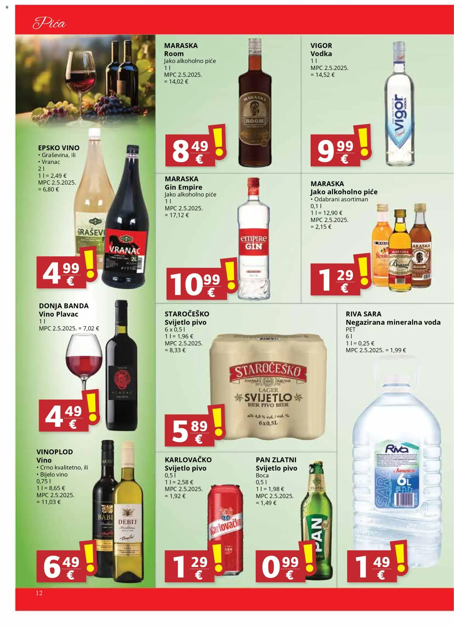 Ribola katalog | vrijedi od 22.10.2025 | Stranica: 12 | Proizvodi: Gin, Karlovačko, Voda, Pan