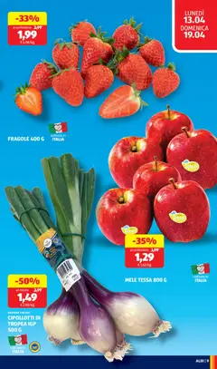 Anteprima del volantino MELE TESSA 800 G, 800g of Tessa apples cultivated in Italy valido a partire dal 13.04.2026 | Pagina: 9 | Prodotti: Mele, Fragole