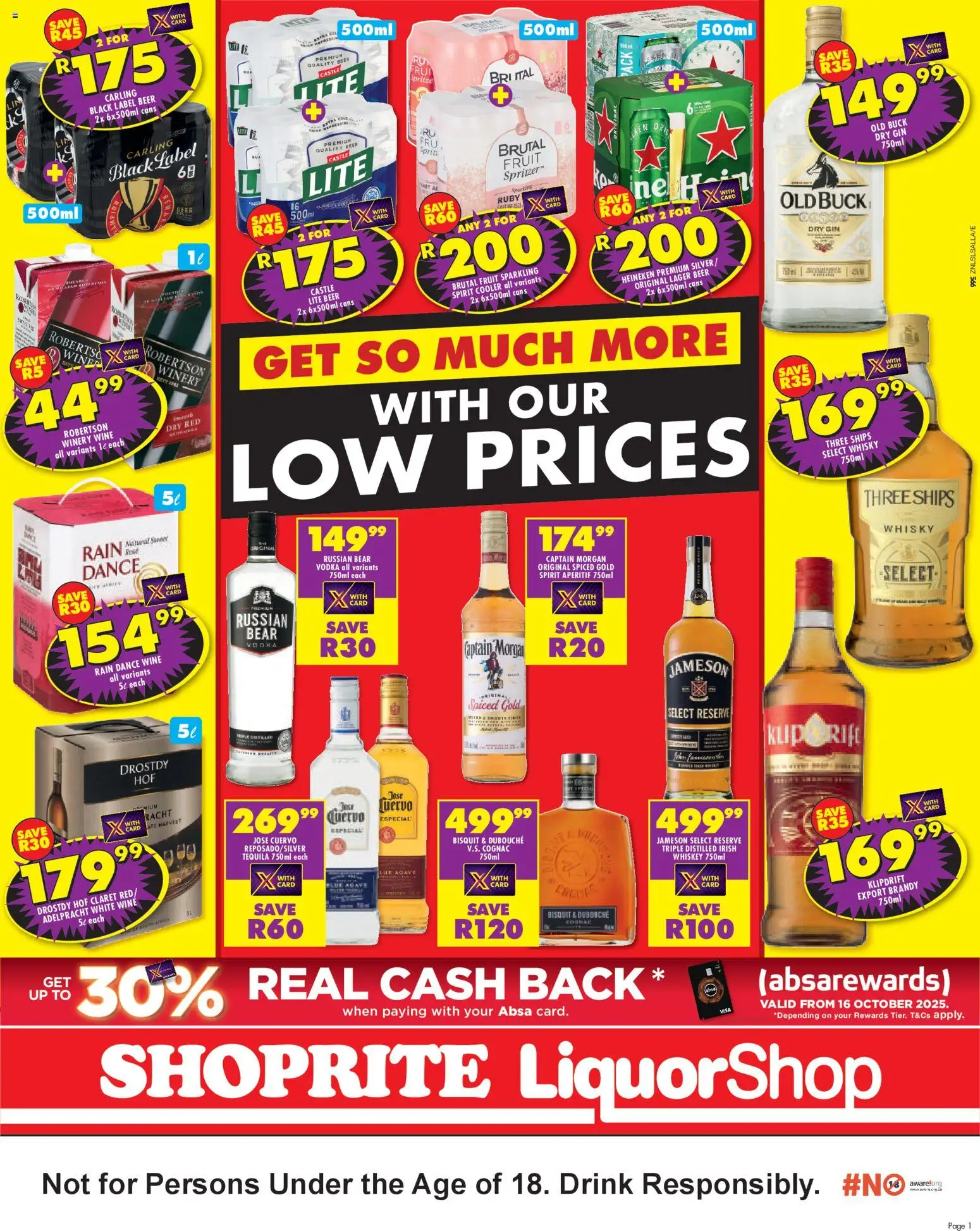 New Shoprite catalogue – valid from 23.01.2026 | Page: 1 | Products: Cooler, Beer, Gin, Ensalada de quino