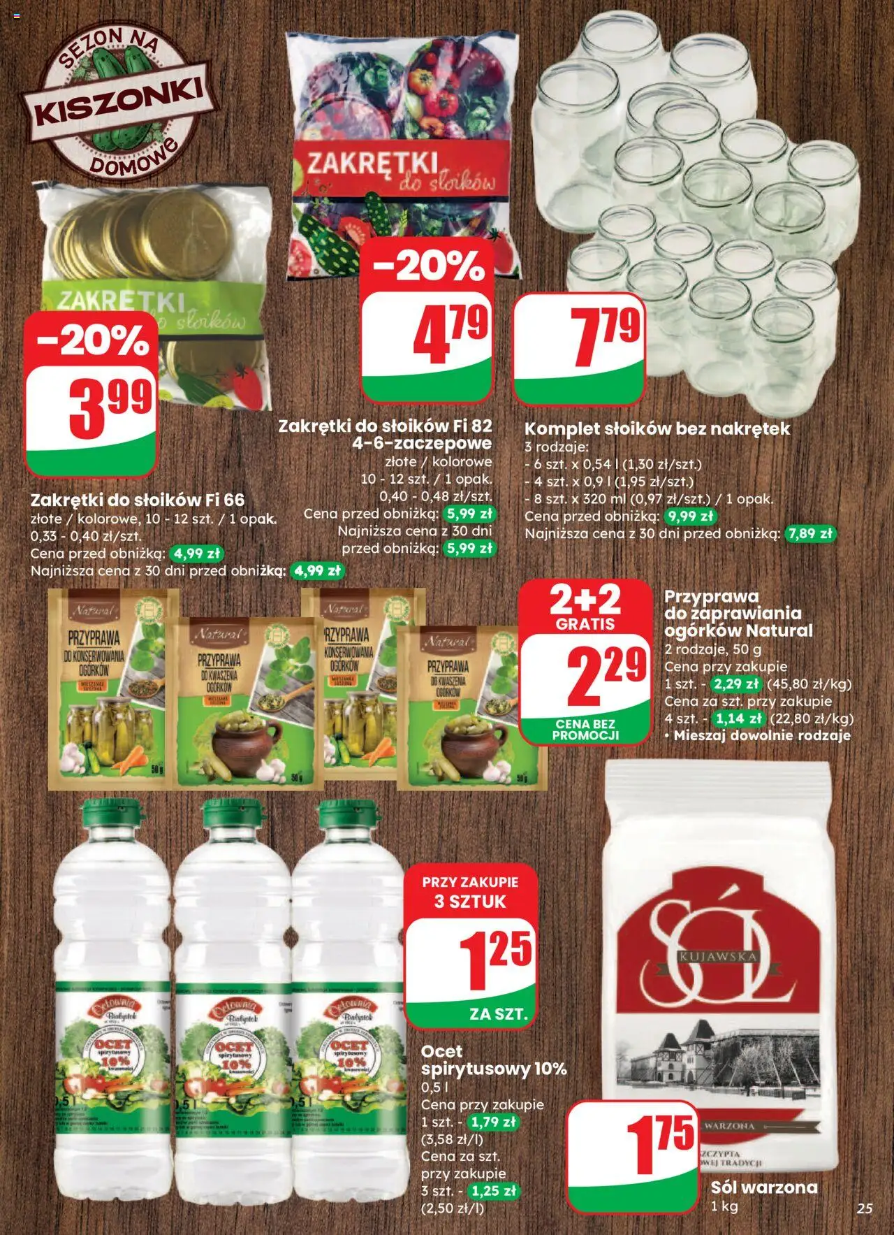 Dino Gazetka od 13.08.2025 | Strona: 25 | Produkty: Ocet spirytusowy, Ocet, Sól