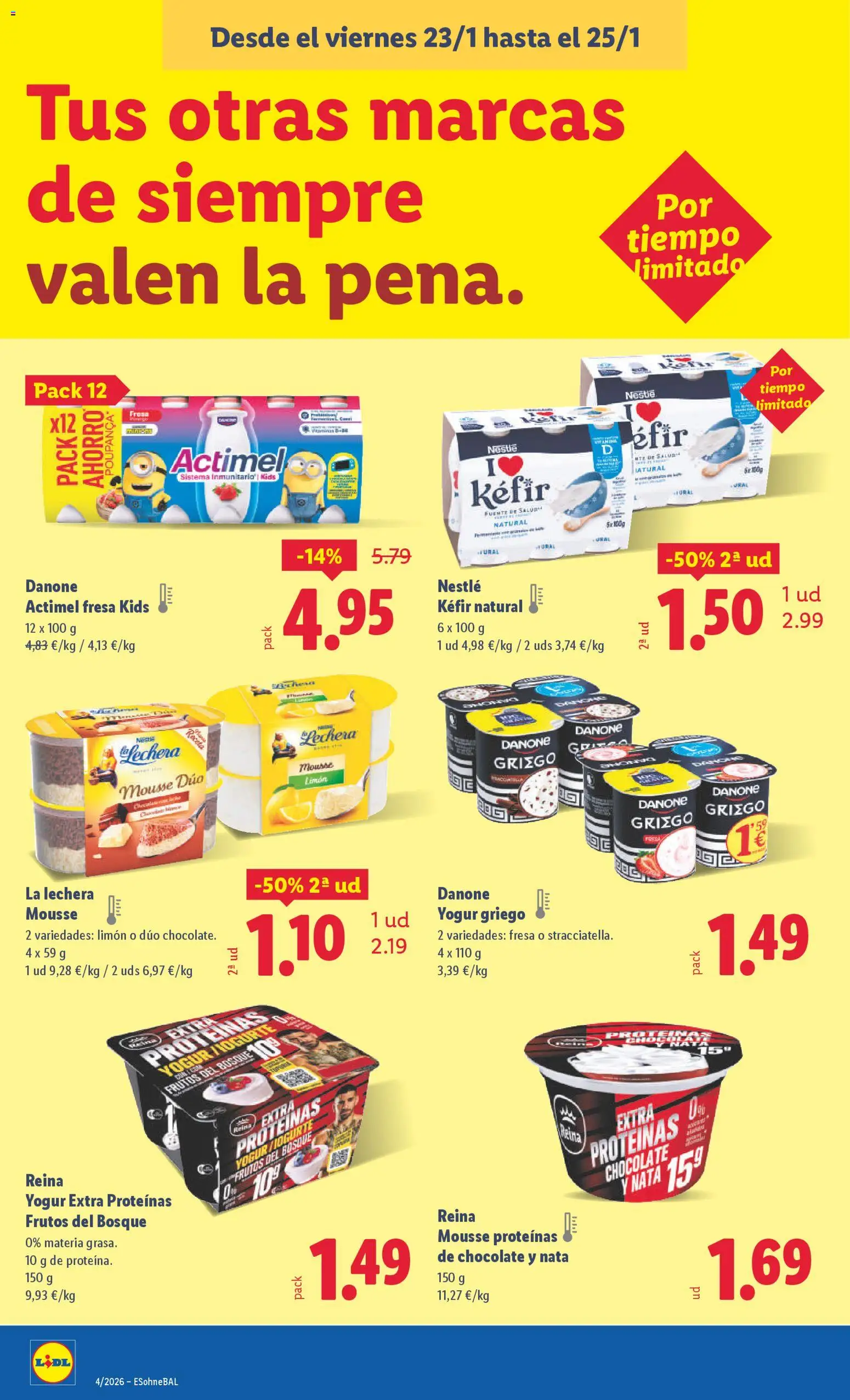 Lidl folleto │ válido desde el 19.01.2026 | Página: 38 | Productos: Mousse, Yogur, Chocolate, Μαγειρική εστία