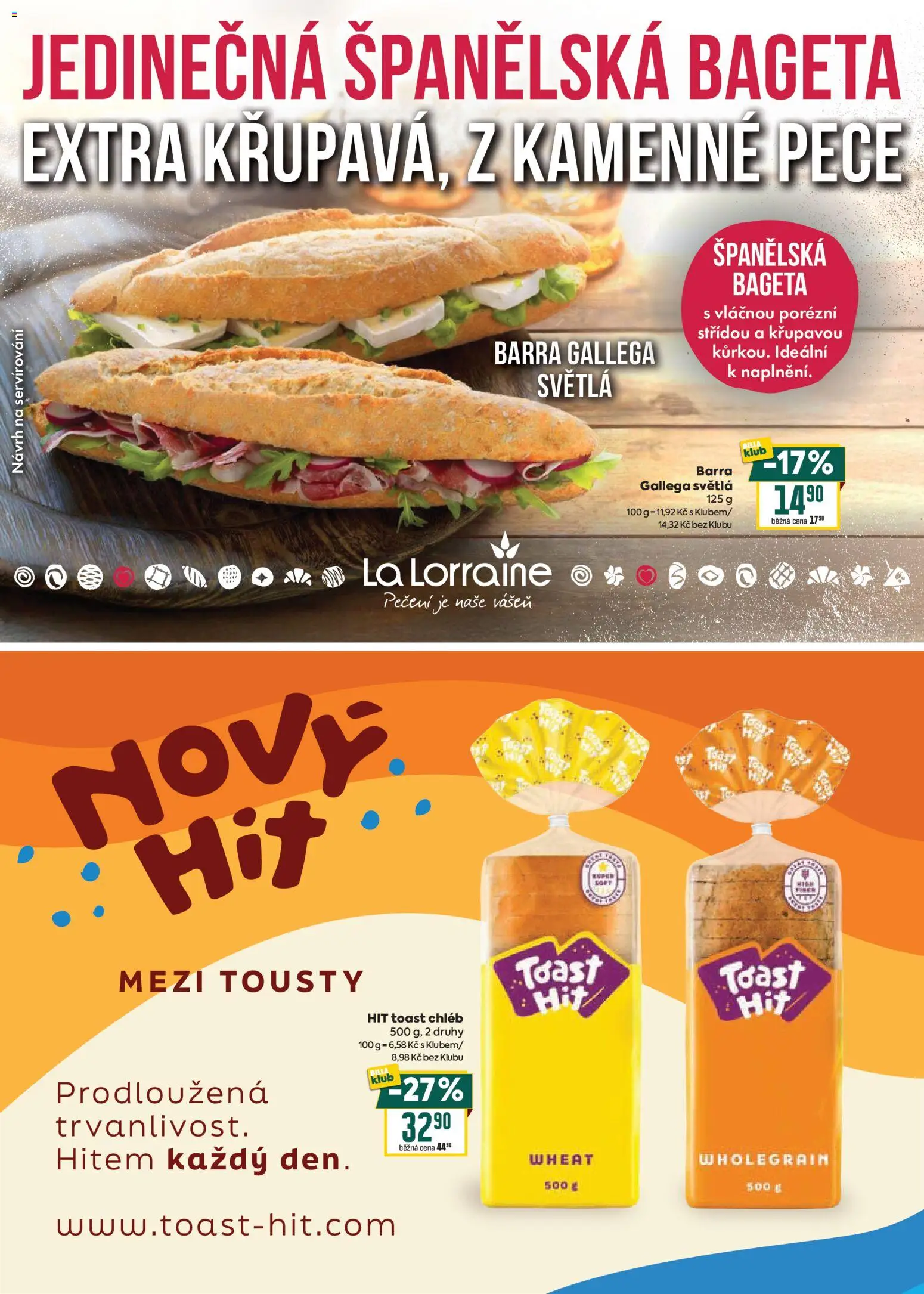 Billa leták - Vaše oblíbené značky od 25.02.2026 | Strana: 2 | Produkty: Chléb, Bageta