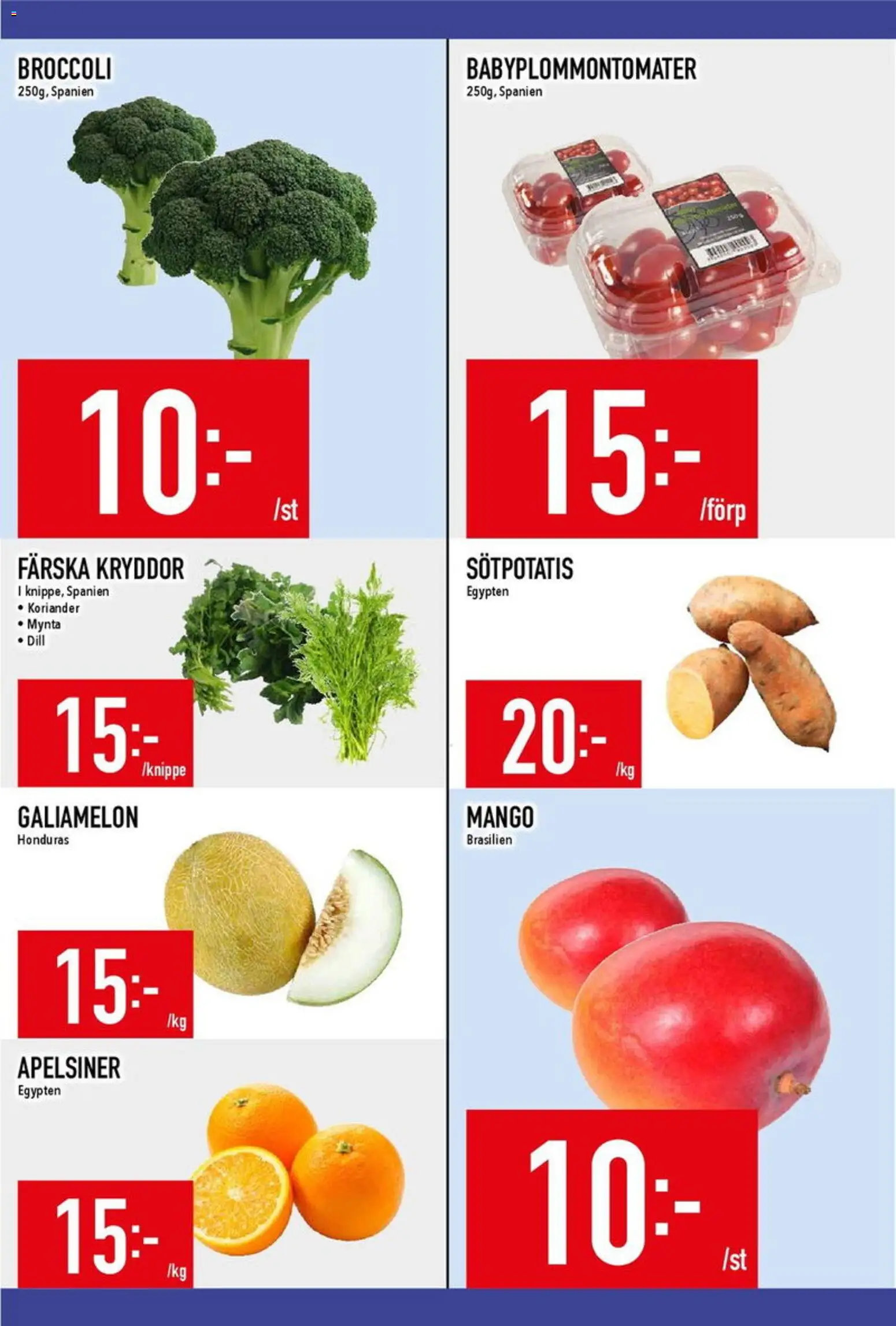 Matdax reklamblad aktuell från 02.03.2026 | Sida: 13 | Produkter: Apelsiner, Sötpotatis, Broccoli, Koriander