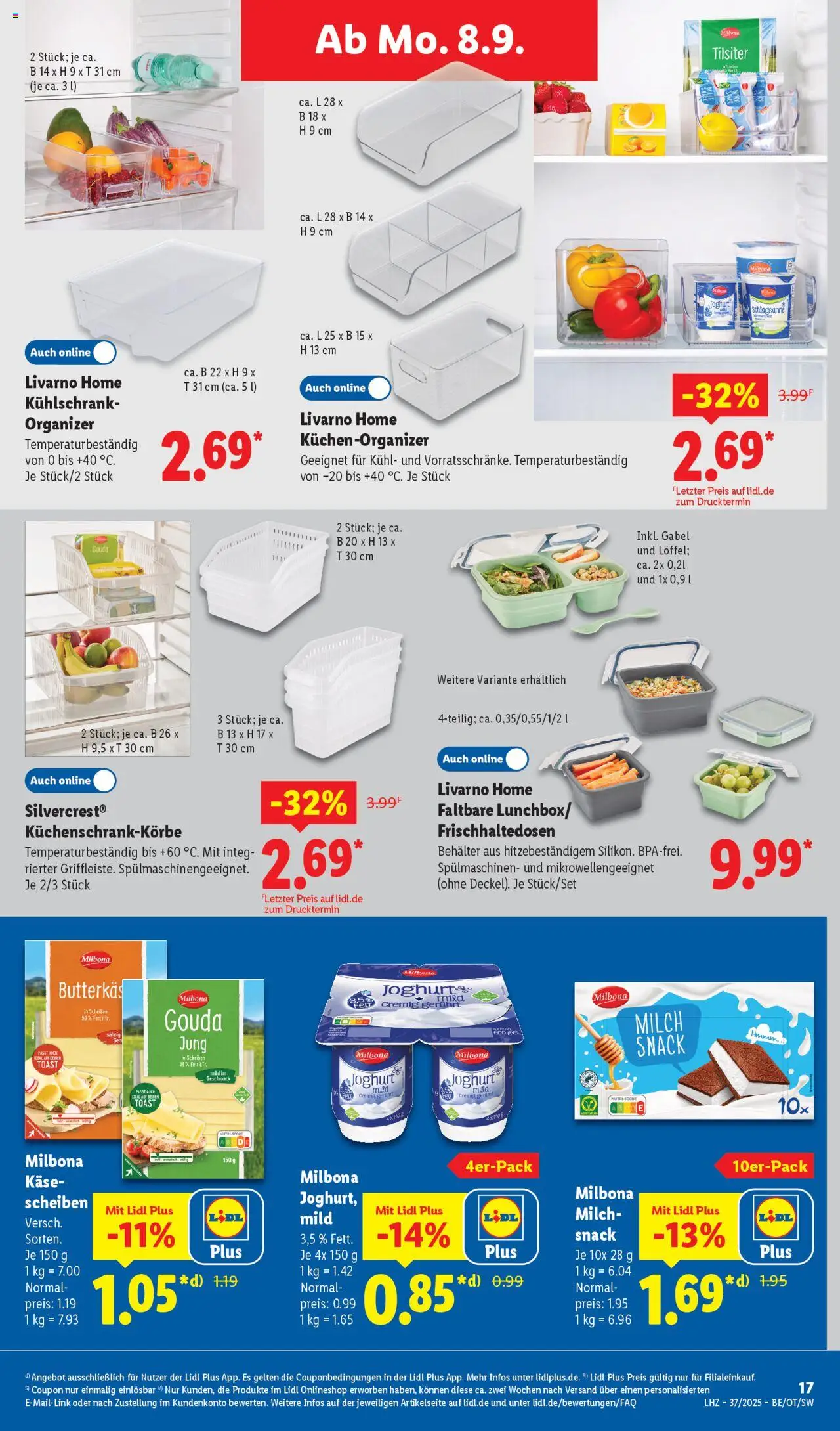 Lidl Prospekt Grimma	 - gültig ab dem 08.09.2025 | Seite: 11 | Produkte: Schlagsahne, Milch, Joghurt, Gouda