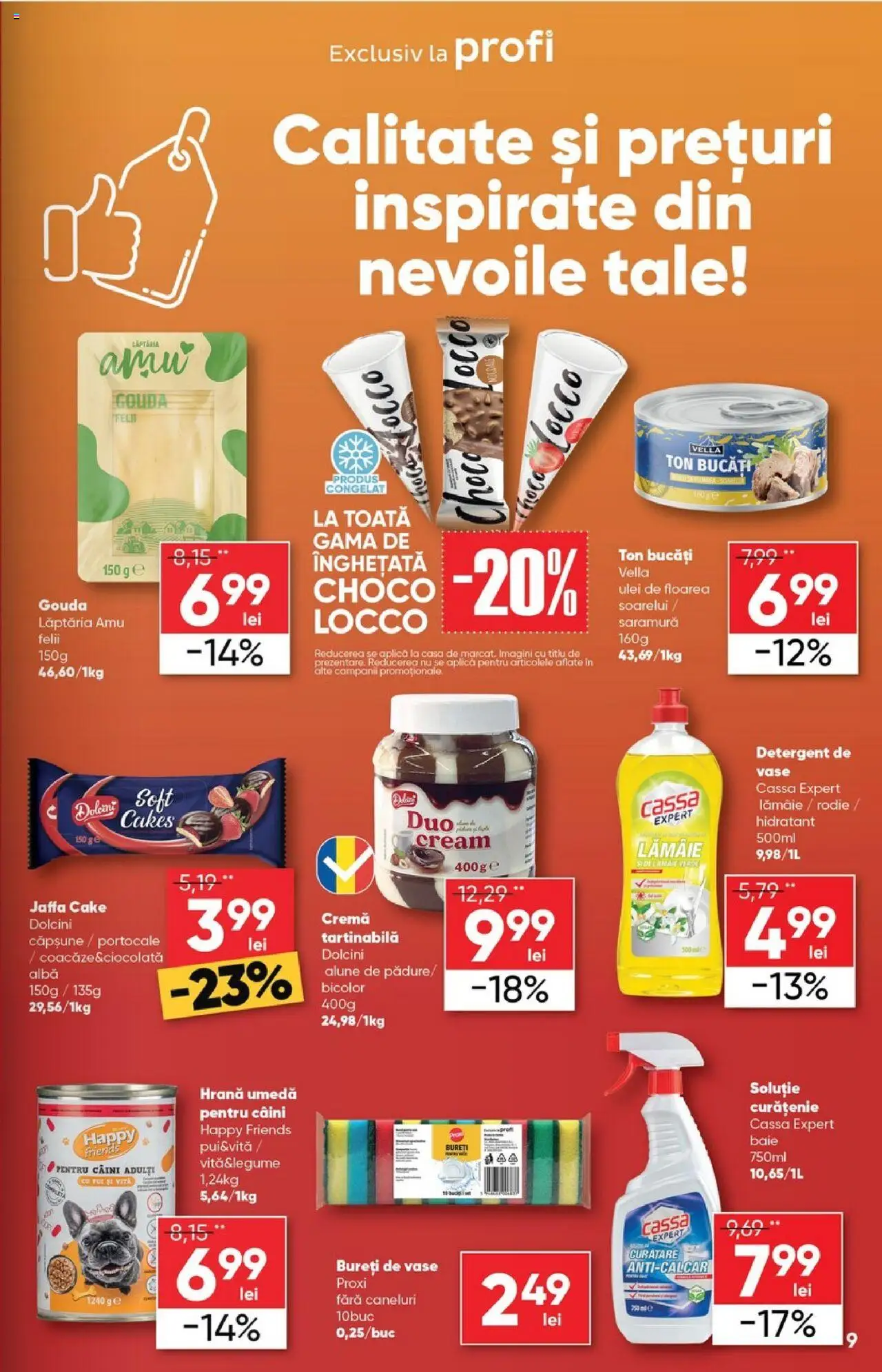 Noul catalog Profi – valabil de la 17.09.2025 | Pagină: 9 | Produse: Alune, Cremă, Înghețată, Gouda