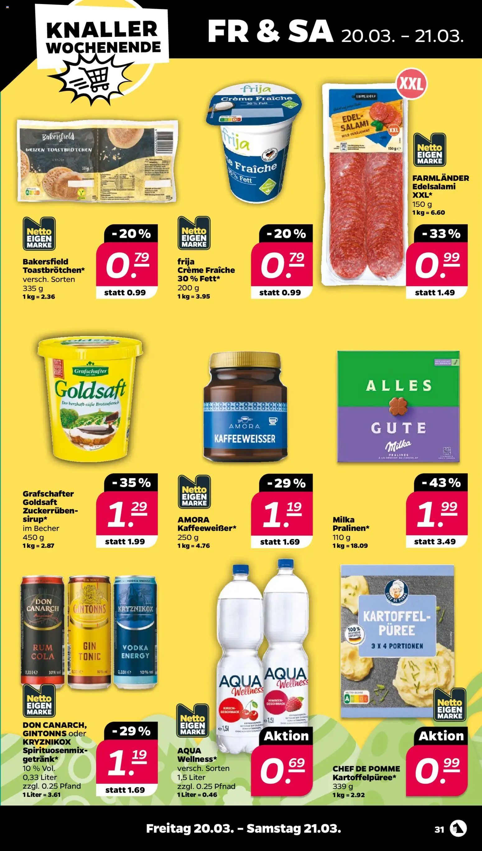 Netto Prospekt 	 – gültig ab 16.03.2026 | Seite: 37 | Produkte: Energy, Salami, Vodka, Gin