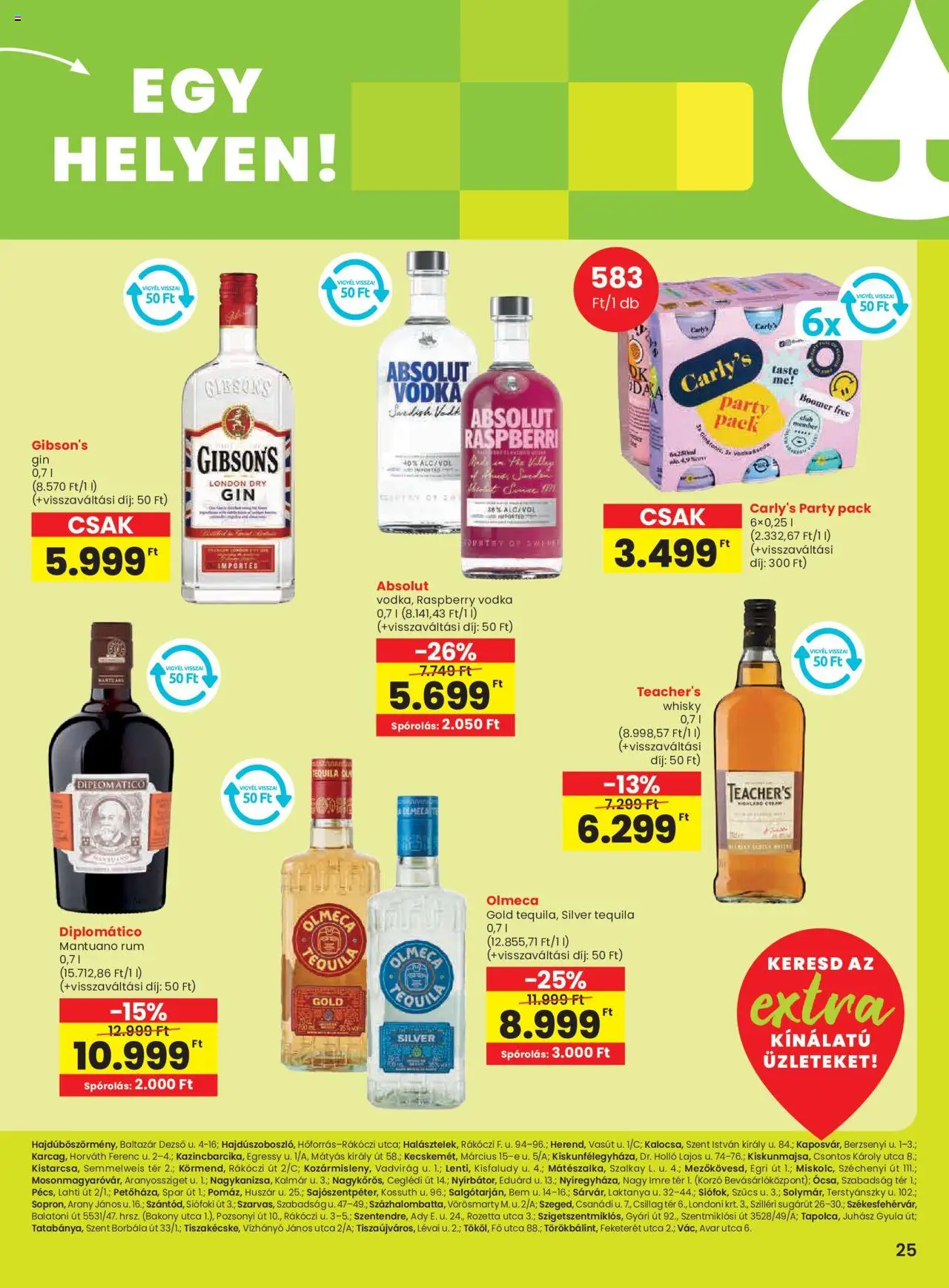 Spar akciós ujság - amely érvényes a következő dátumtól: 21.08.2025 | Oldal: 6 | Termékek: Tequila, Gin, Vodka, Whisky