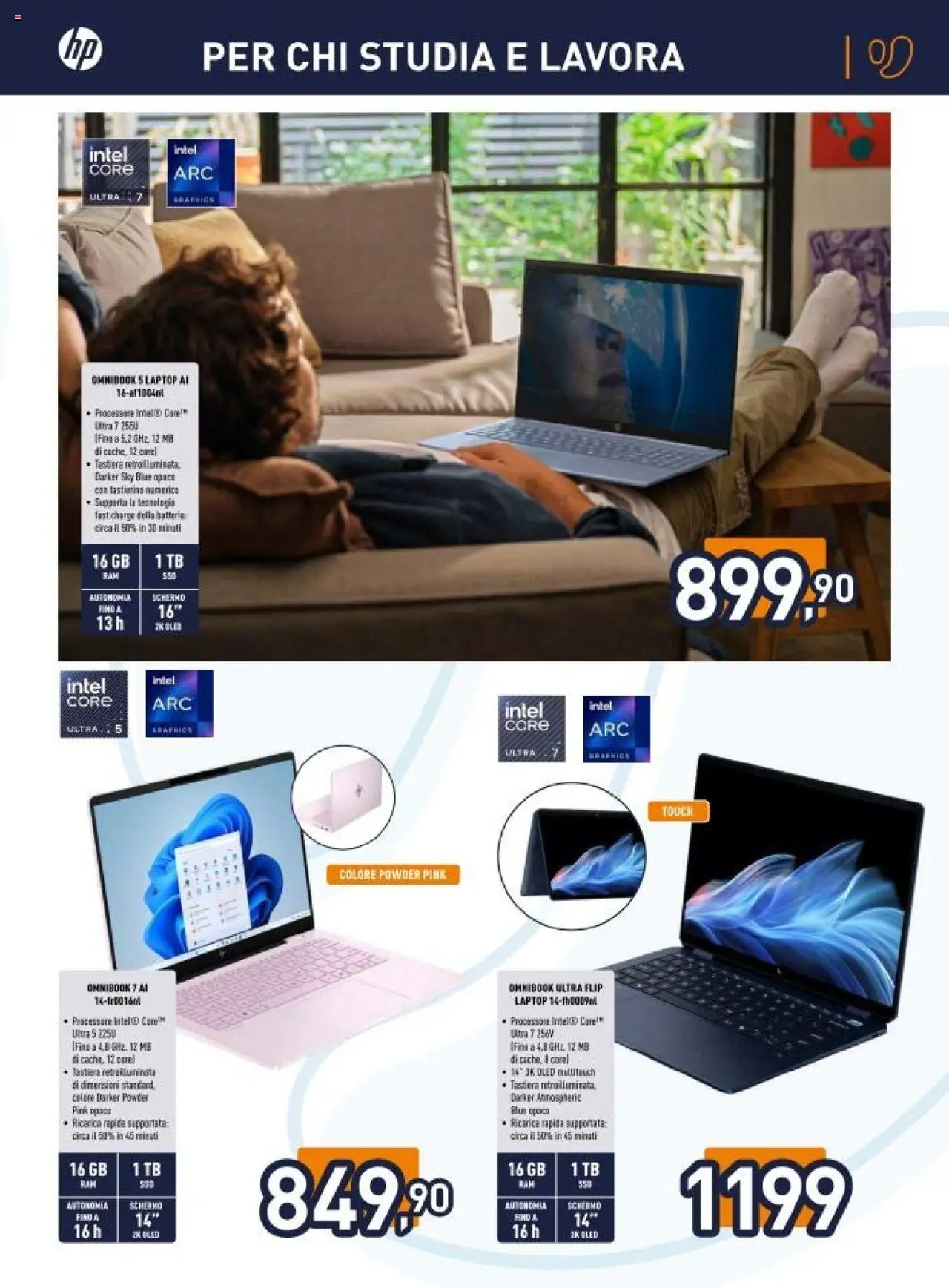 Volantino Unieuro del 13.10.2025 | Pagina: 3 | Prodotti: Schermo, Laptop, Tastiera, Batteria