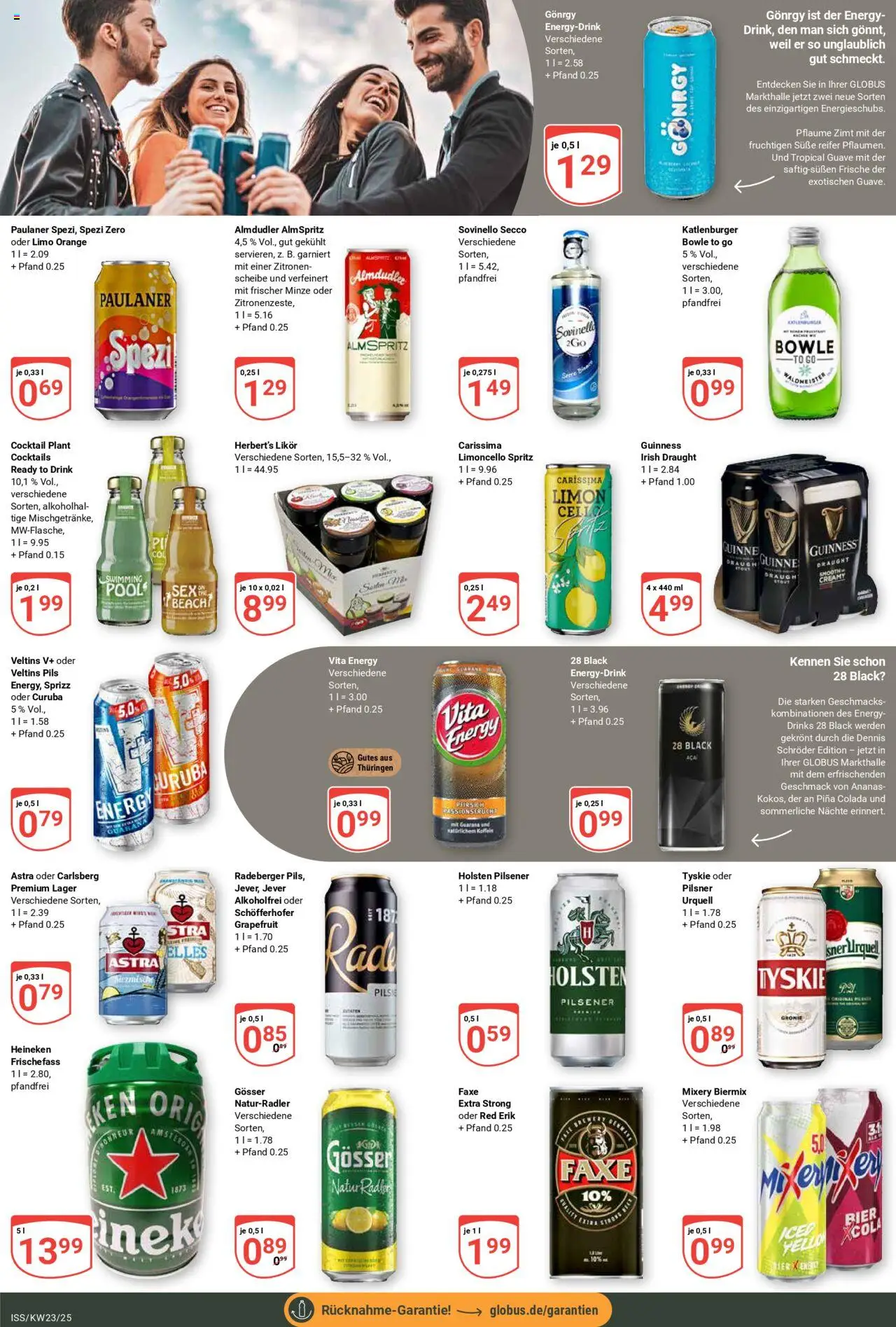 Globus Prospekt 	 - gültig ab dem 02.06.2025 | Seite: 14 | Produkte: Astra, Pfirsich, Limoncello, Veltins