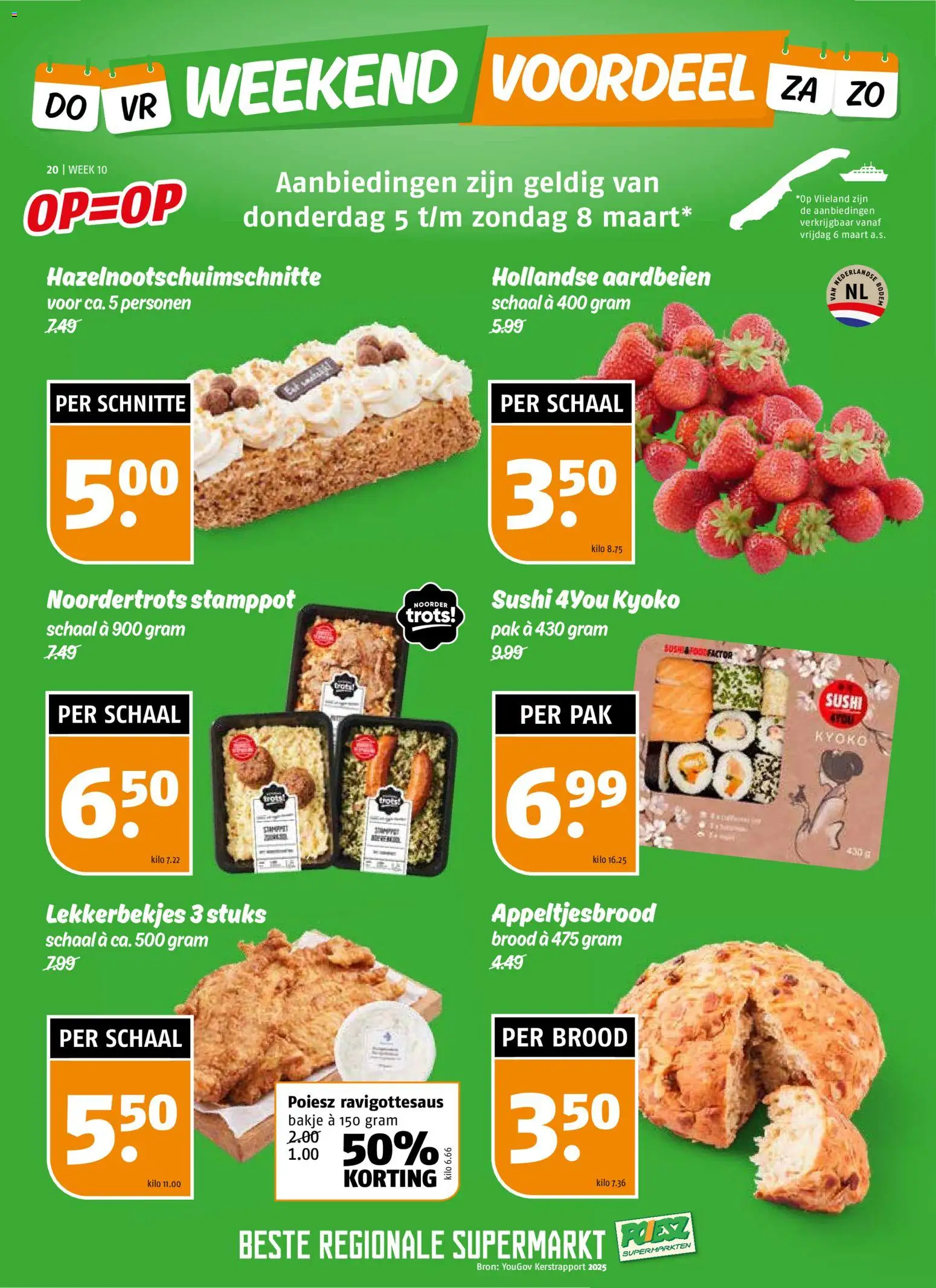 {H1} | Pagina: 20 | Producten: Brood, Aardbeien, Schaal, Sushi