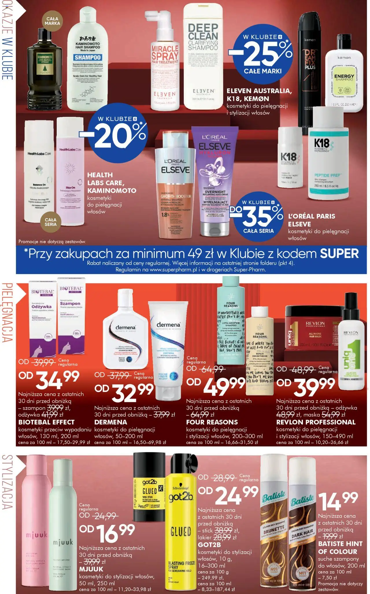 Super-pharm Gazetka od 18.09.2025 | Strona: 4 | Produkty: Kosmetyki, Szampon, Odżywka, Krem