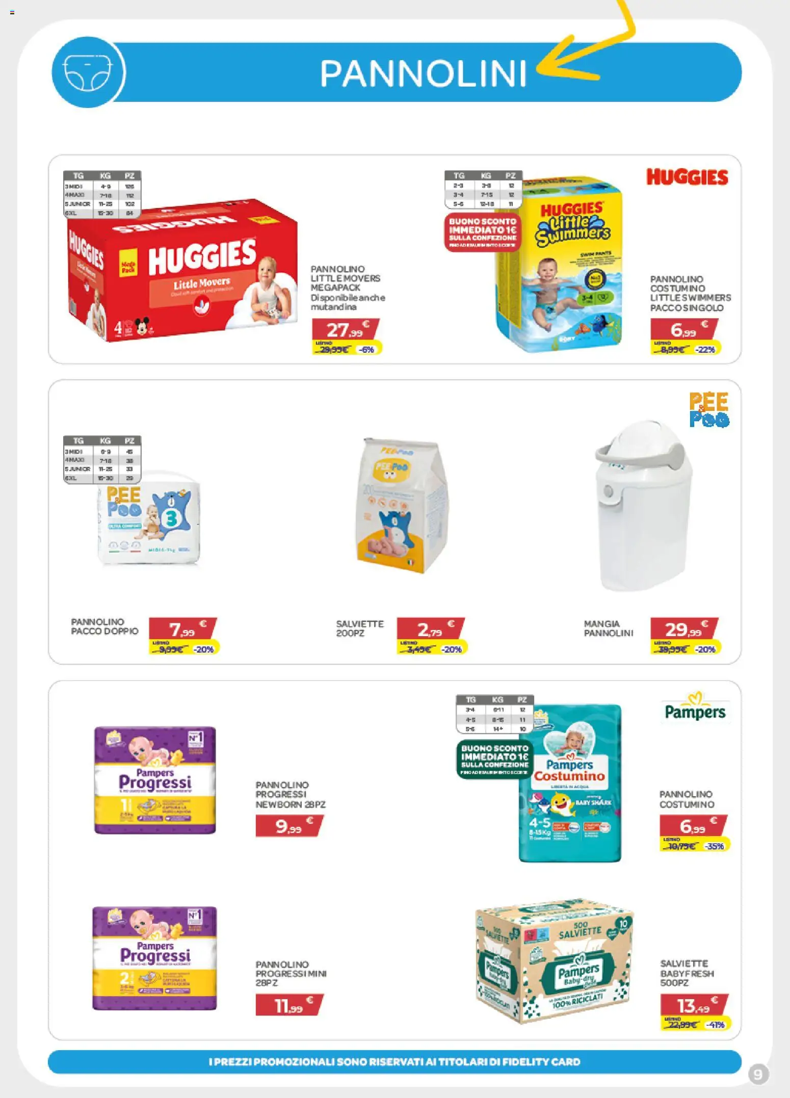 Volantino Bimbo store del 02.04.2026 | Pagina: 9 | Prodotti: Pannolini, Pampers