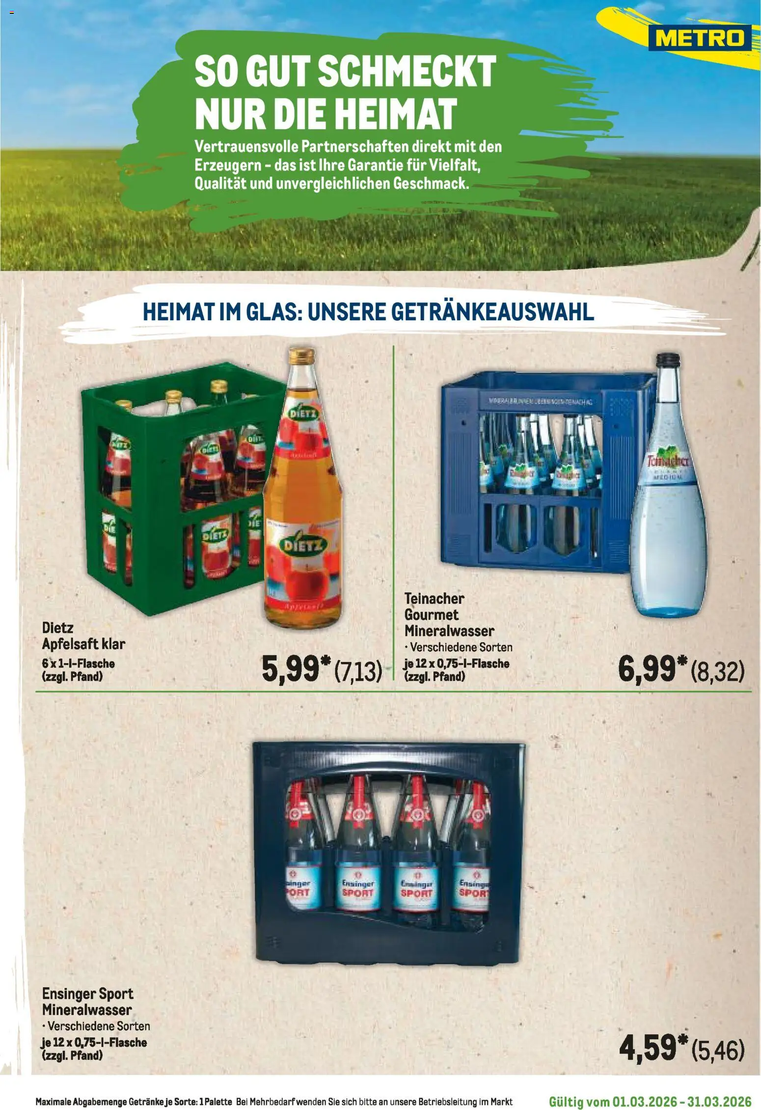 Metro Regionaler Flyer – gültig ab 01.03.2026 | Seite: 89 | Produkte: Apfelsaft, Mineralwasser