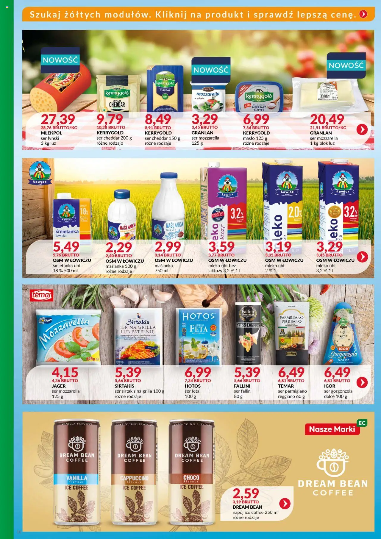 Eurocash Gazetka - Katalog Artykułów Spożywczych od 27.07.2025 | Strona: 10 | Produkty: Cappuccino, Patelnie, Mozzarella, Ser feta