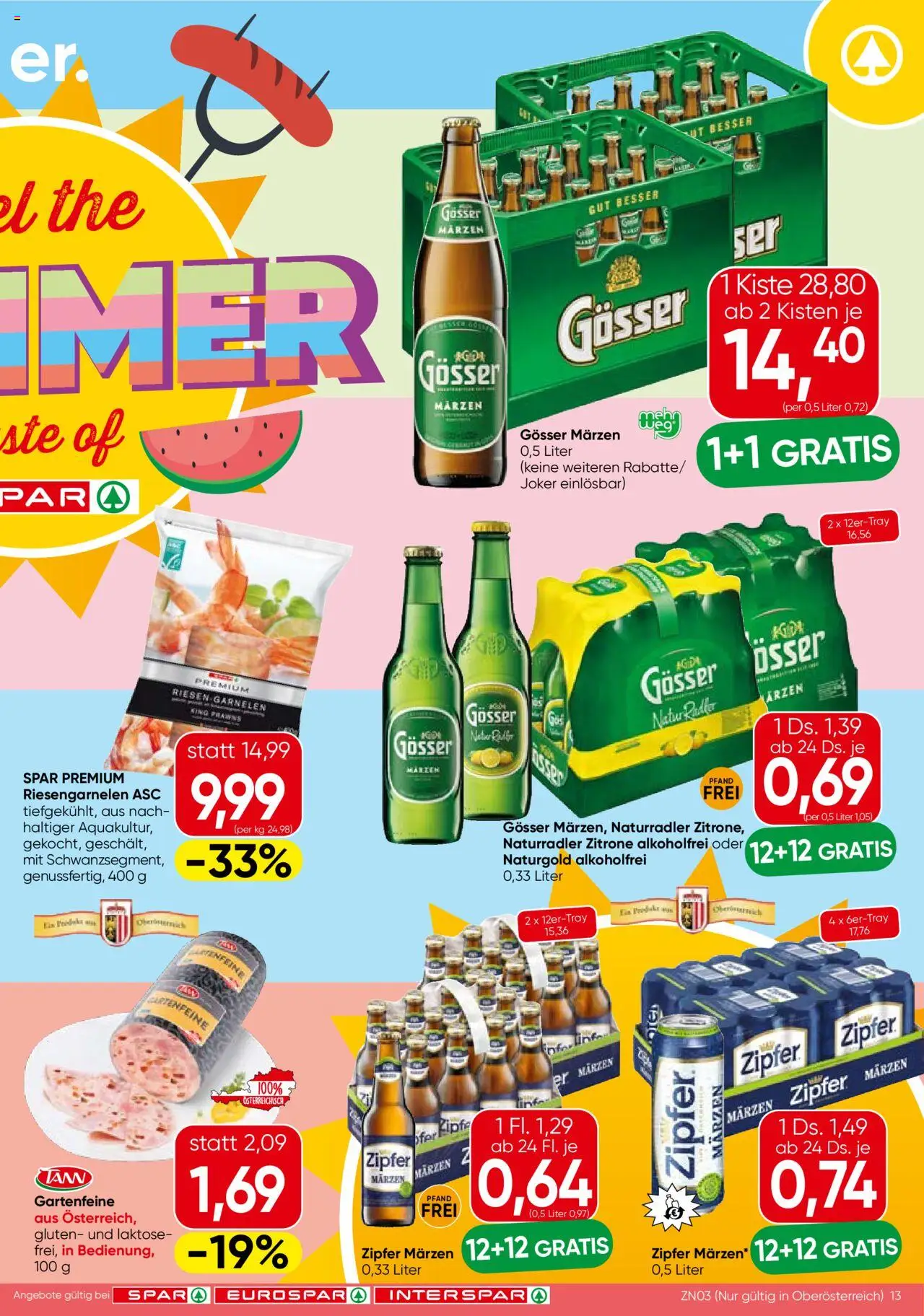 Spar Flugblatt - Oberösterreich gültig ab 31.07.2025 | Seite: 13 | Produkte: Zitrone