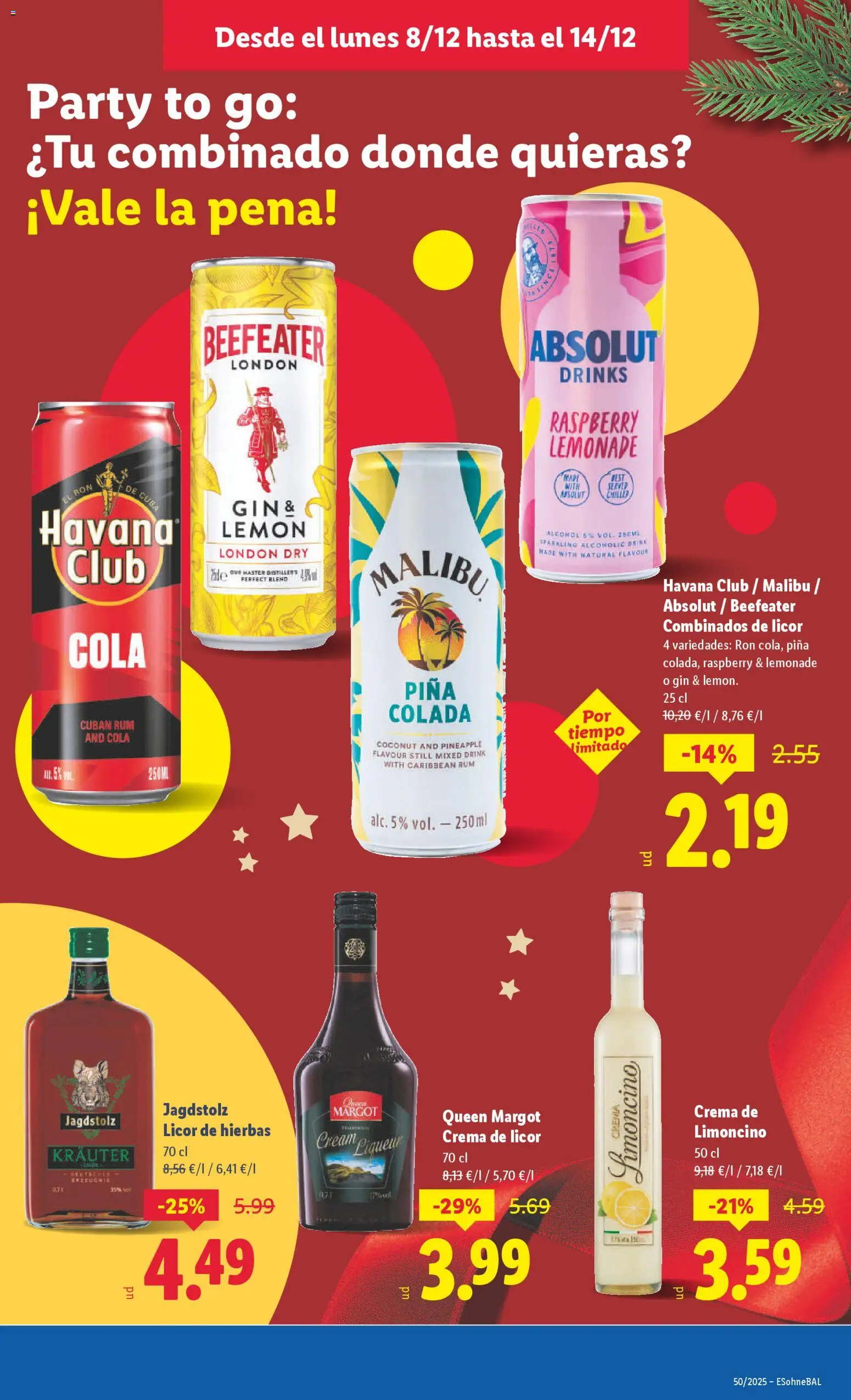 Lidl folleto │ válido desde el 08.12.2025 | Página: 29 | Productos: Licor, Ron, Piña, Crema