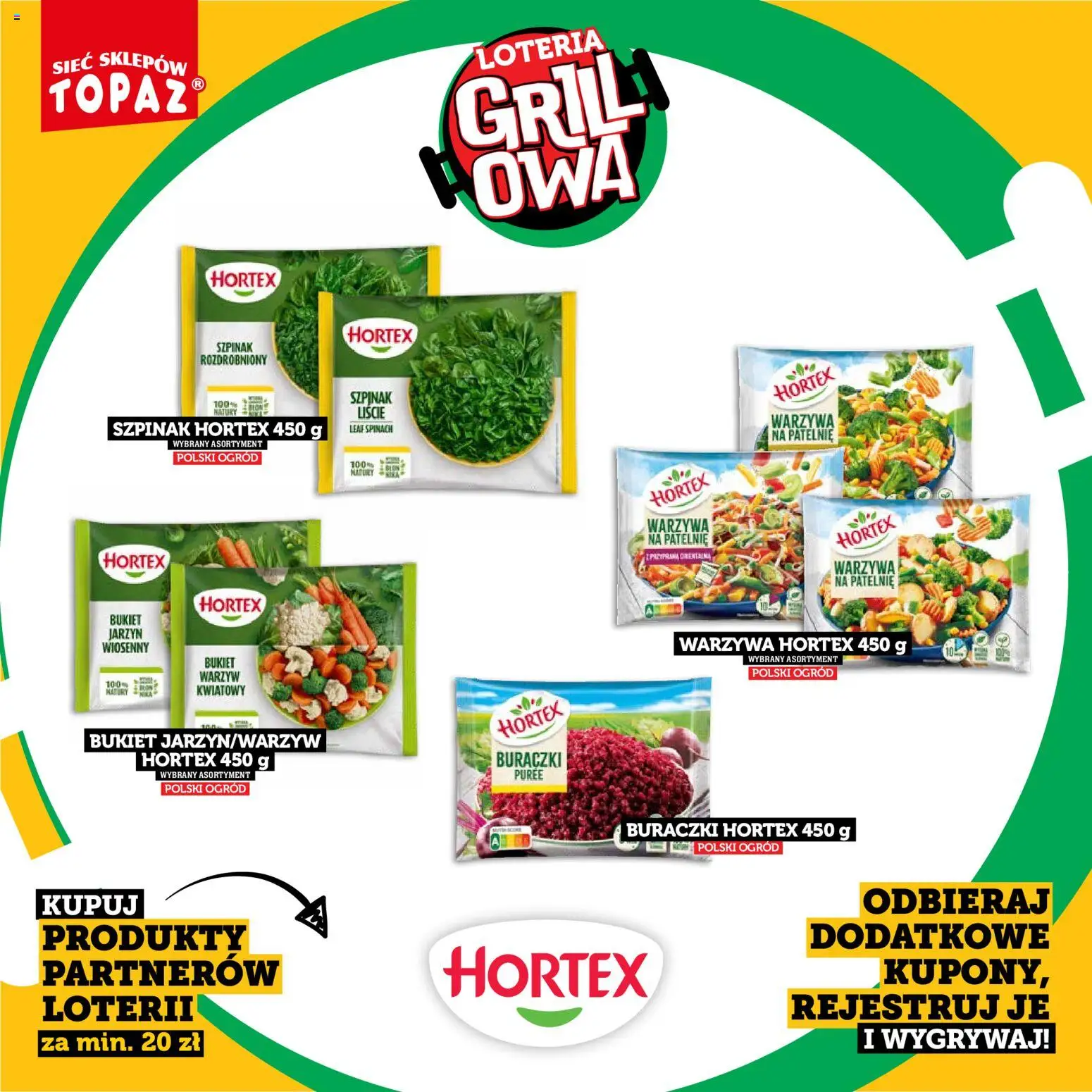 Topaz gazetka - Kupuj, Grilluj I Wygrywaj od 20.04.2026 | Strona: 58 | Produkty: Warzywa na patelnie, Szpinak, Patelnie, Warzywa