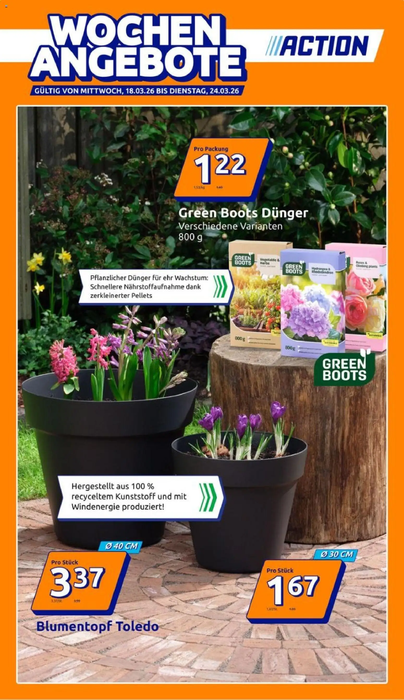 Action Flugblatt gültig ab 18.03.2026 | Seite: 1 | Produkte: Blumentopf