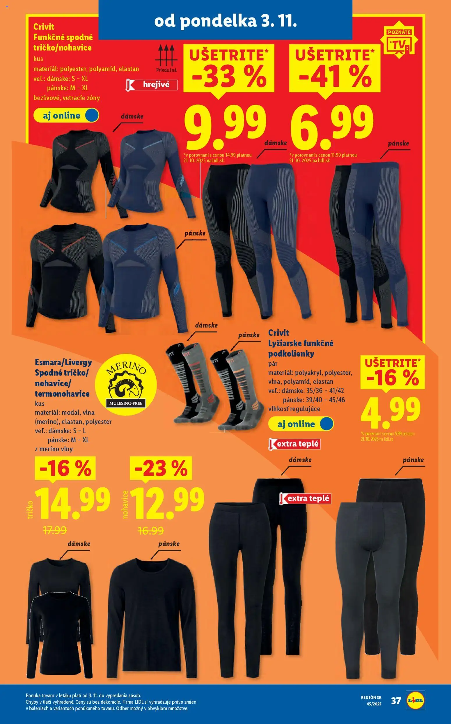 Nové Lidl akcie – leták je platný od 06.11.2025 | Strana: 87 | Produkty: Tričko