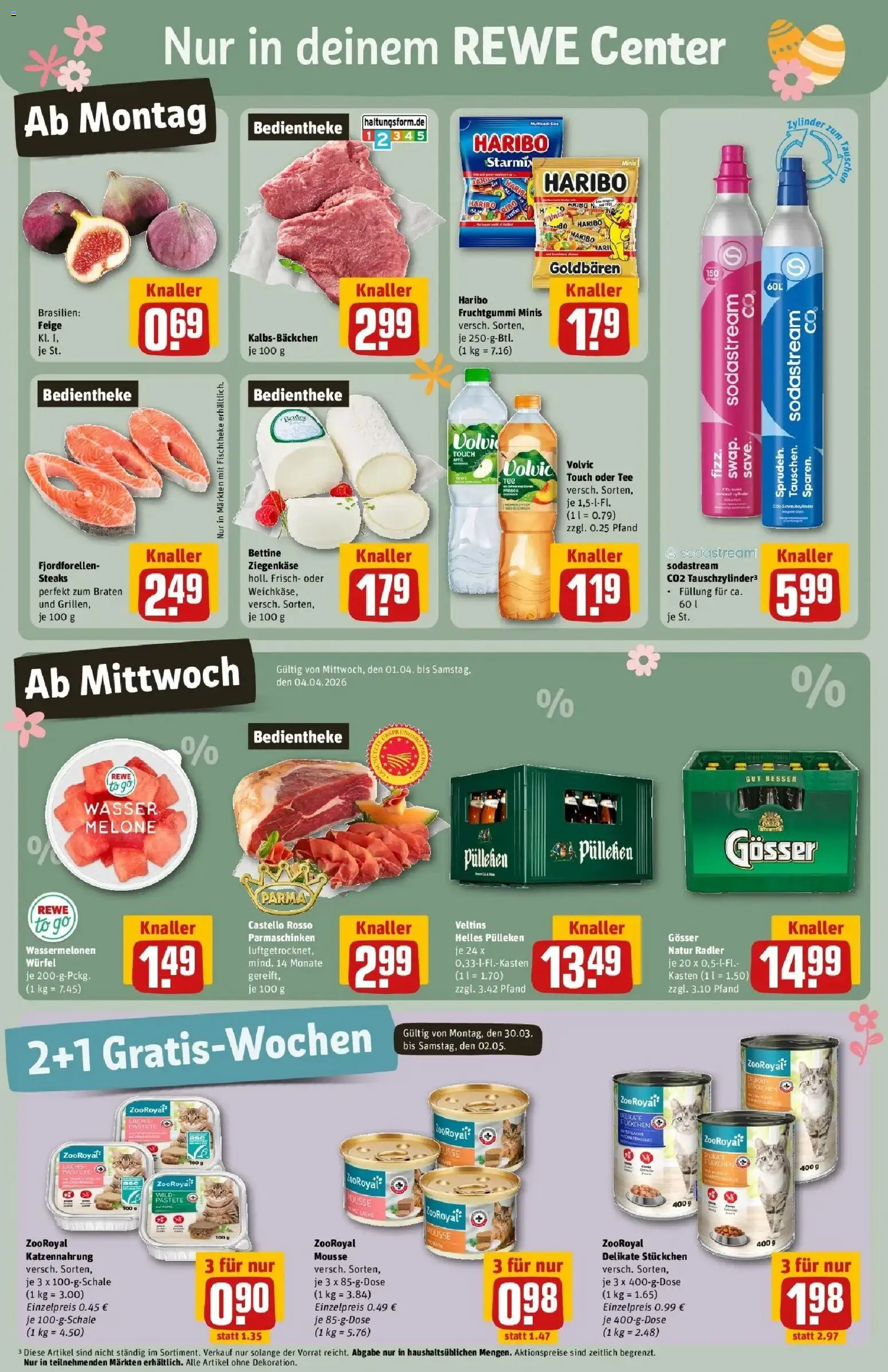 Rewe Prospekt Euskirchen	 – gültig ab 30.03.2026 | Seite: 3 | Produkte: Äpfel, Lachs, Wasser, Volvic