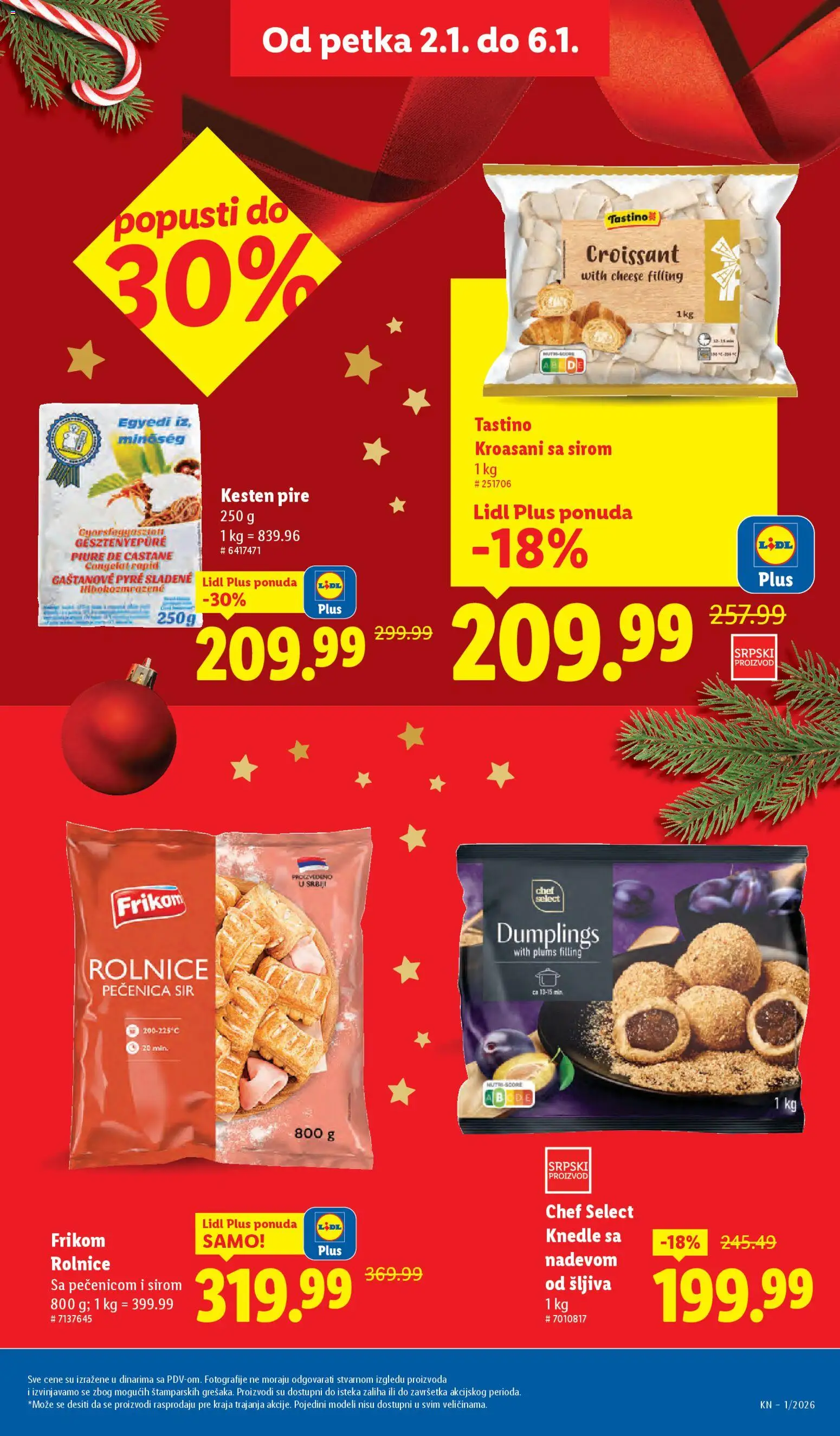Lidl katalog - važi od 02.01.2026 | Strana: 23 | Proizvode: Sir, Šljiva, Knedle, Pečenica