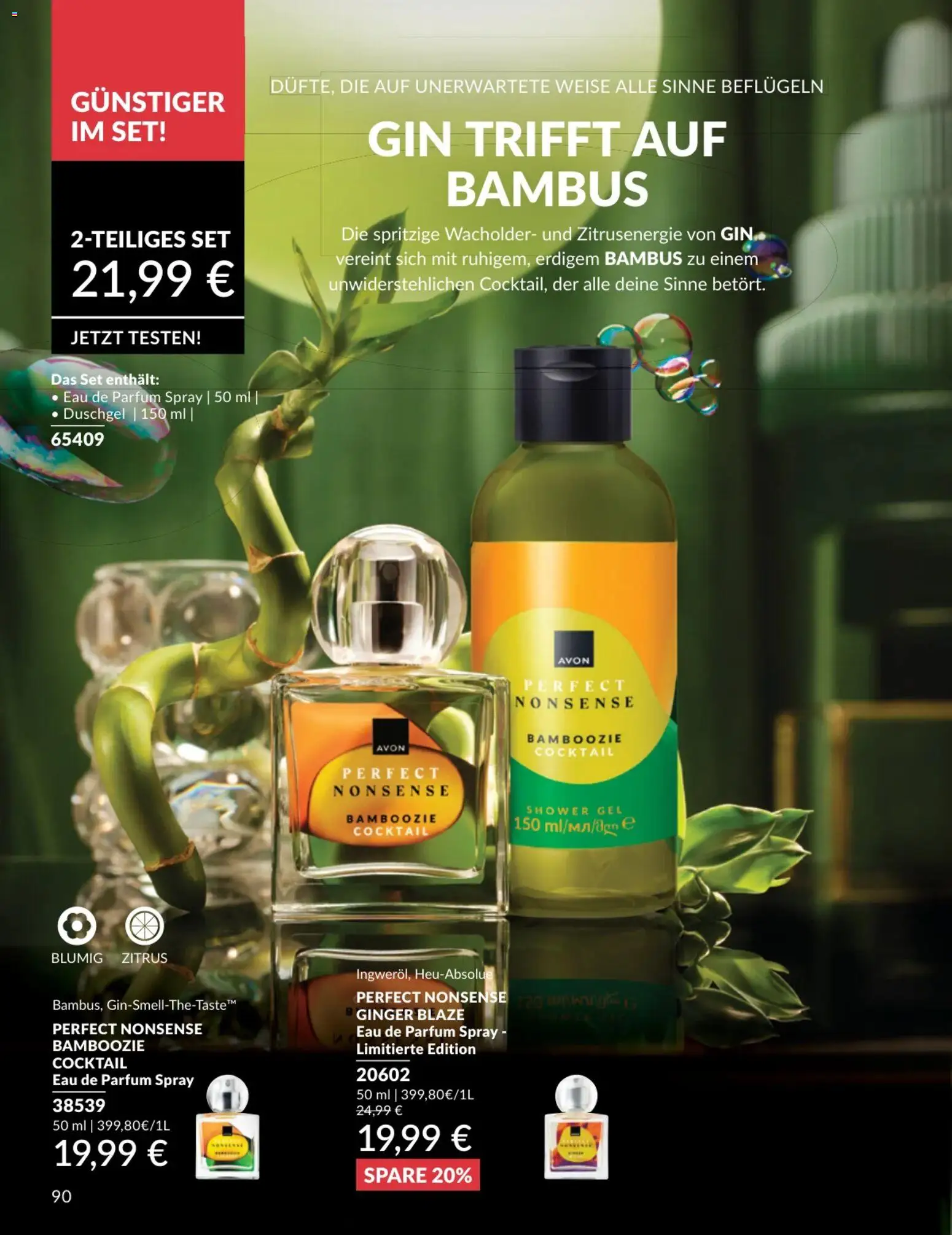 AVON Katalog Februar 2026 – gültig ab 01.02.2026 | Seite: 90 | Produkte: Parfüm, Duschgel, Eau de Parfum, Gin