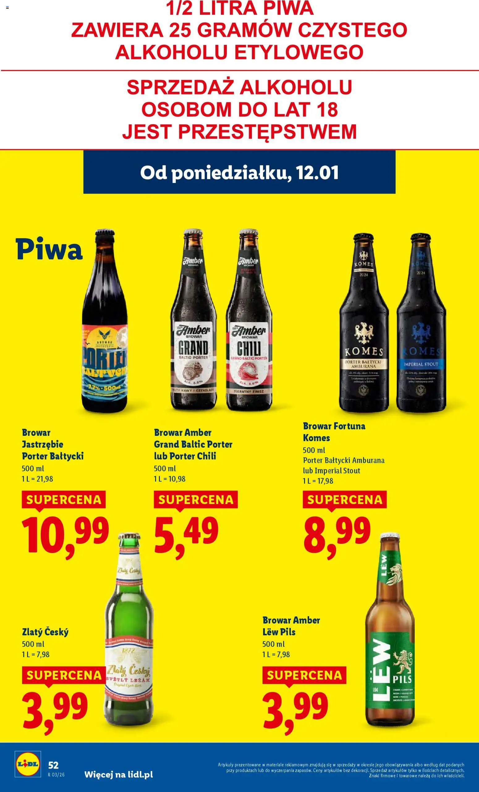 Lidl Gazetka od 12.01.2026 | Strona: 52 | Produkty: Chili, Leżak, Czekolada