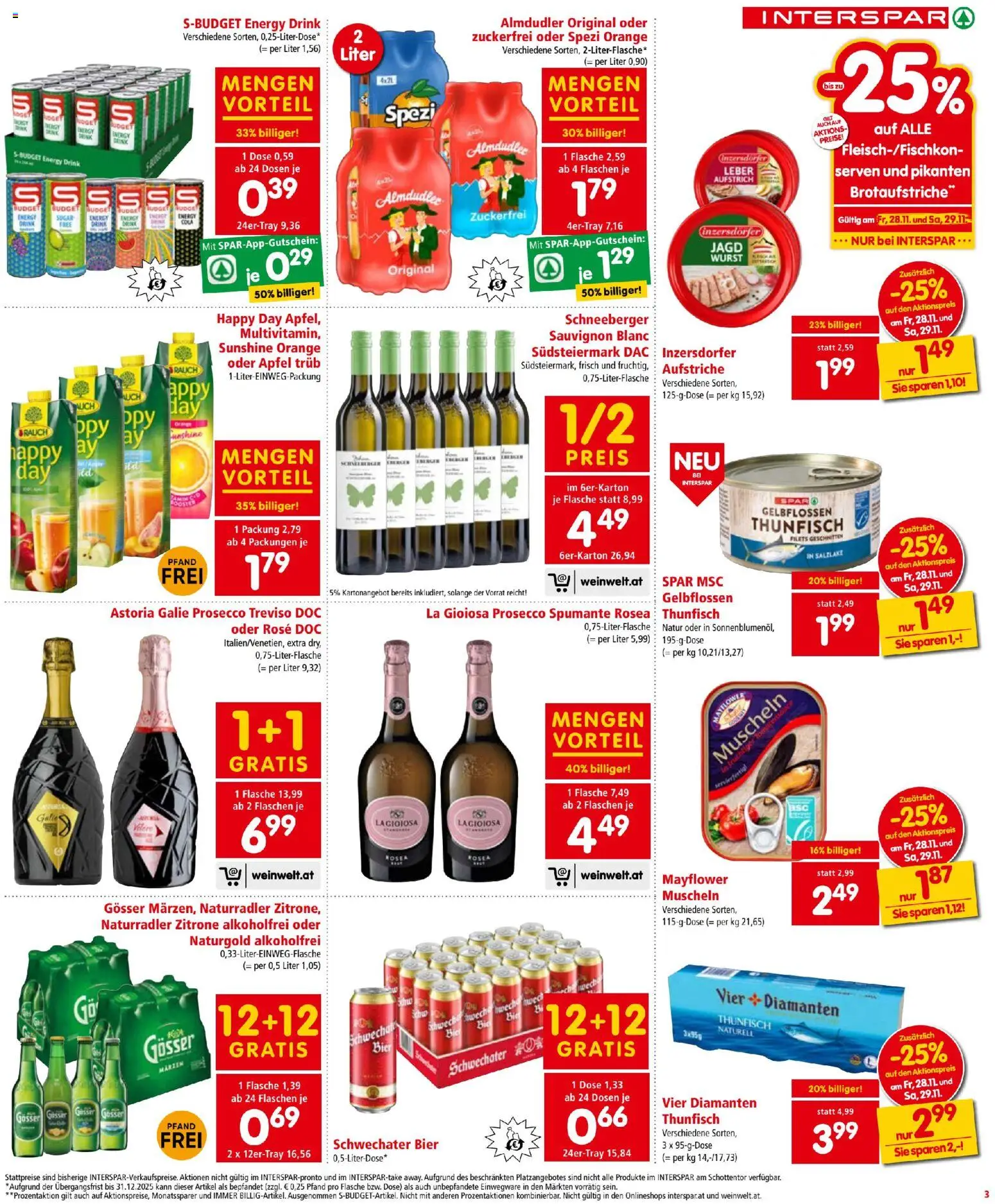 Interspar - Black Friday gültig ab 27.11.2025 | Seite: 3 | Produkte: Zitrone, Wurst, Bier, Äpfel