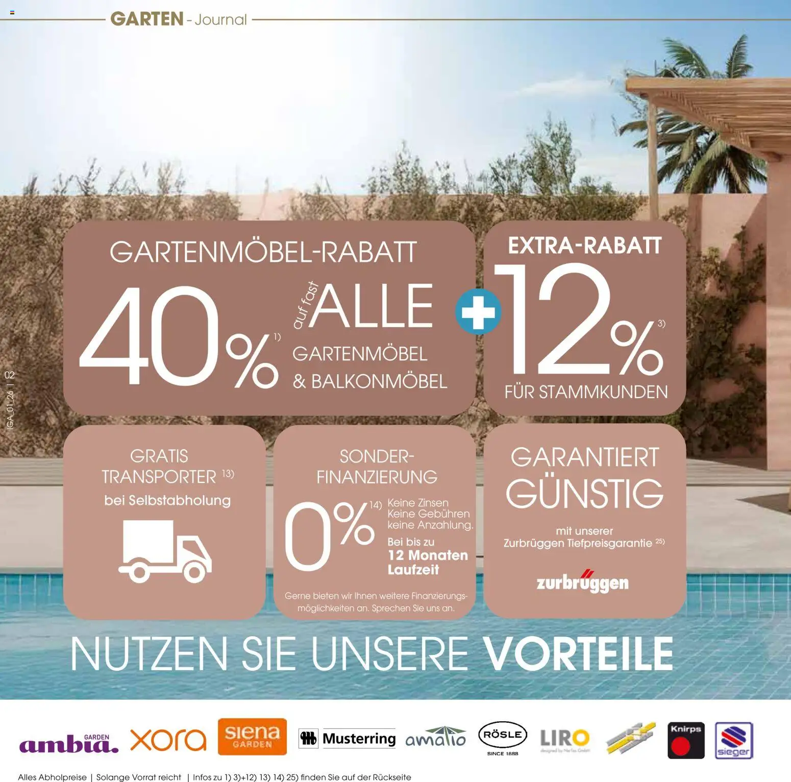 Zurbrüggen Sommer 2026 – gültig ab 19.03.2026 | Seite: 2 | Produkte: Gartenmöbel