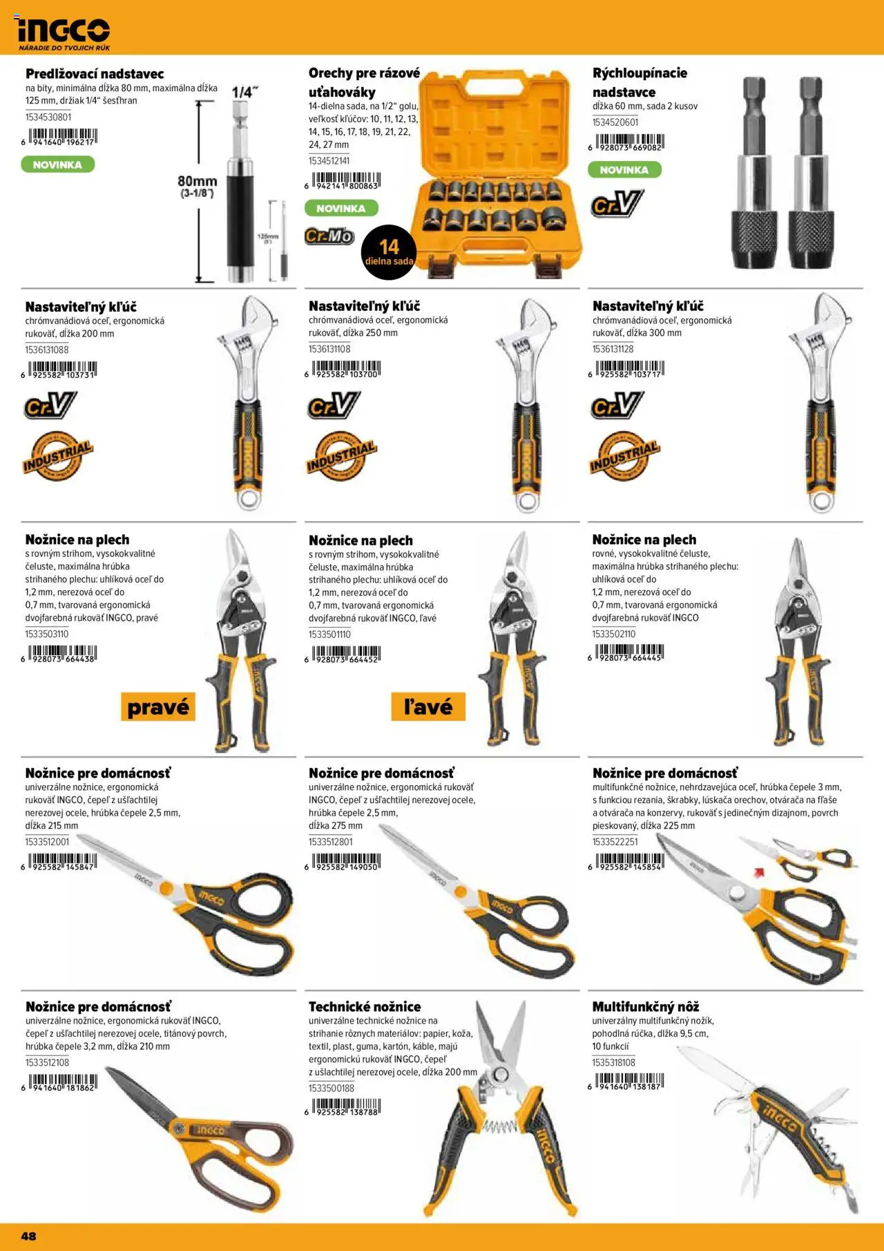 Nové Kinekus akcie – leták je platný od 28.04.2025 | Strana: 48 | Produkty: Náradie, Orechy