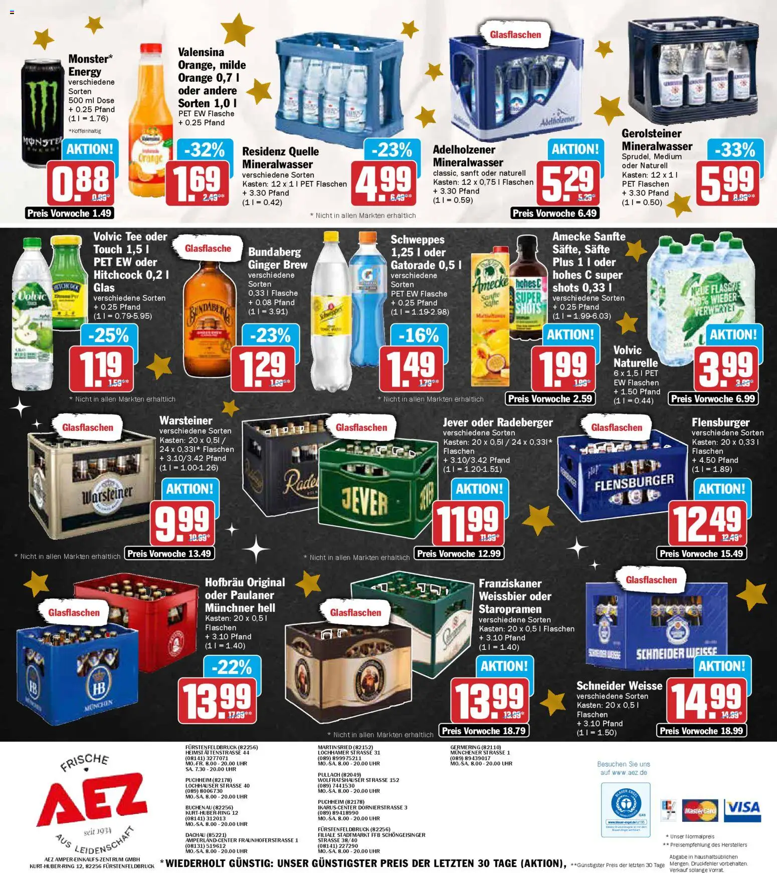 AEZ Prospekt 	 – gültig ab 15.12.2025 | Seite: 20 | Produkte: Franziskaner, Weißbier, Volvic tee, Uhr