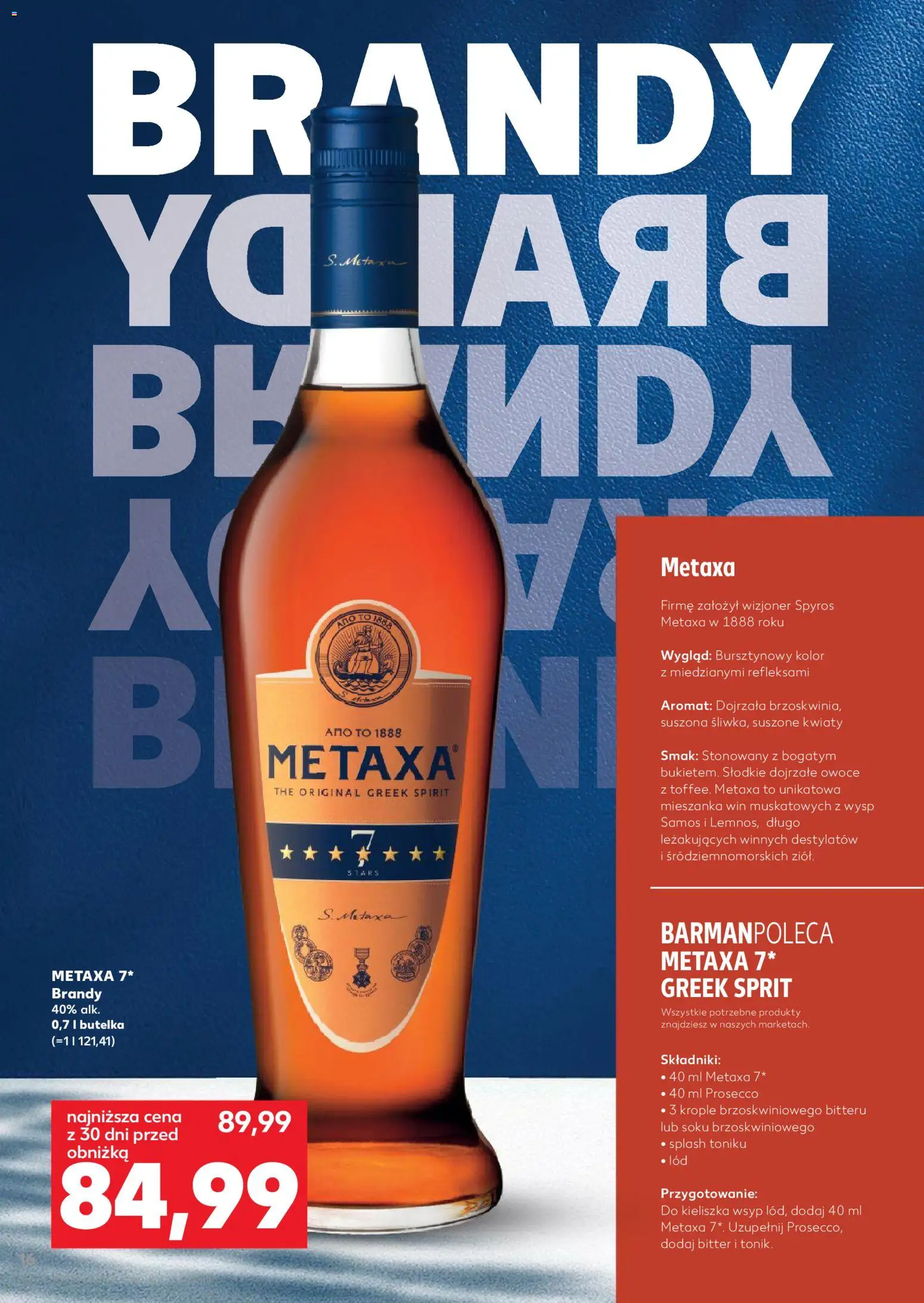Kaufland Polsko leták - Barek od 05.03.2026 | Strana: 16 | Produkty: Prosecco, Brandy, Metaxa