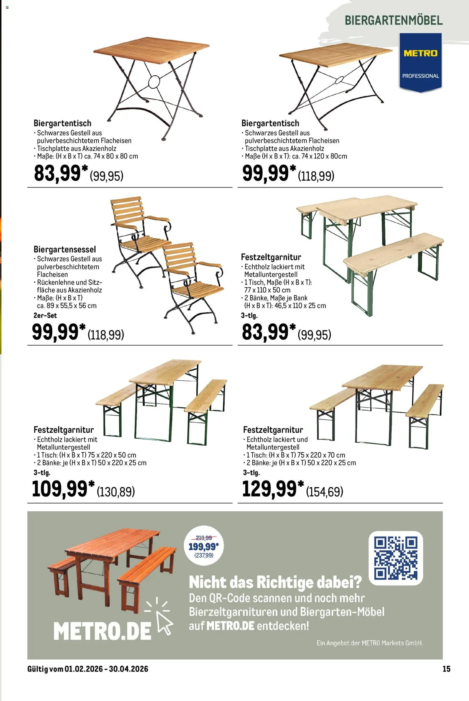 Metro Outdoor für Profis – gültig ab 01.02.2026 | Seite: 15 | Produkte: Tisch