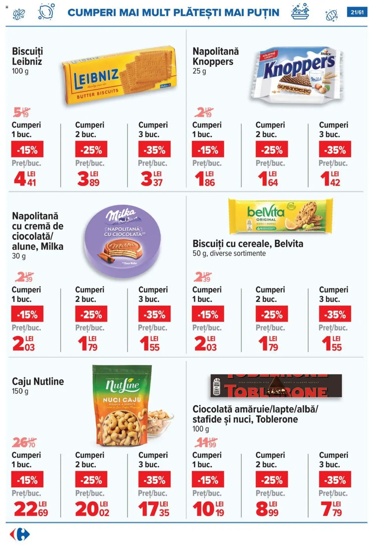 Catalog Carrefour – valabil de la 20.08.2025 | Pagină: 22 | Produse: Ciocolată, Caju, Nuci, Stafide