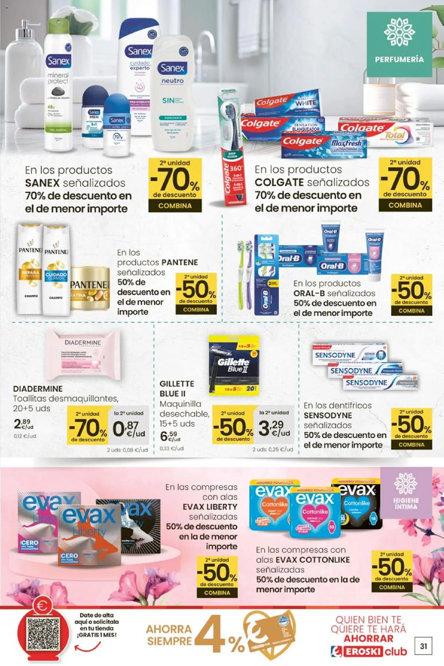 Eroski - 50 de descuento │ válido desde el 26.02.2026 | Página: 31 | Productos: Champú, Βαλσάμικο ξύδι, Té, Γλυφιτζούρι
