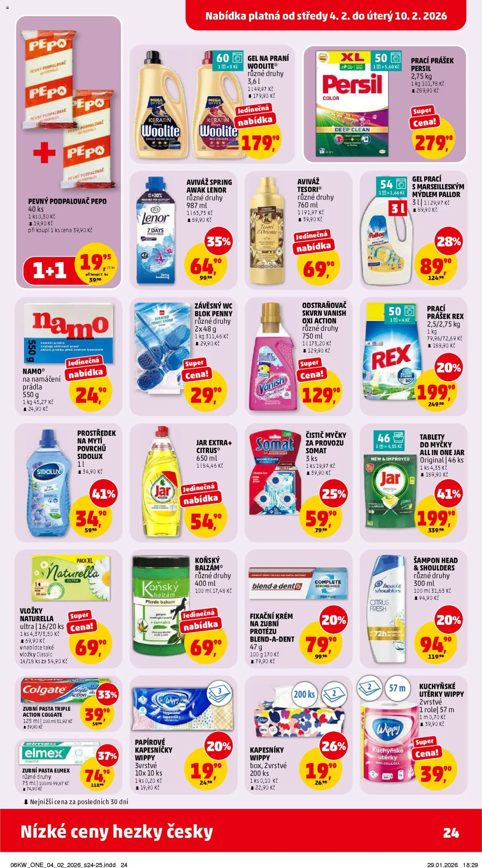Penny Market leták - Čtvrtečník od 04.02.2026 | Strana: 24 | Produkty: Elmex, Woolite, Vanish, Šampon